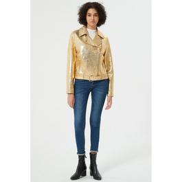 Be You B Metallic Biker Jacket