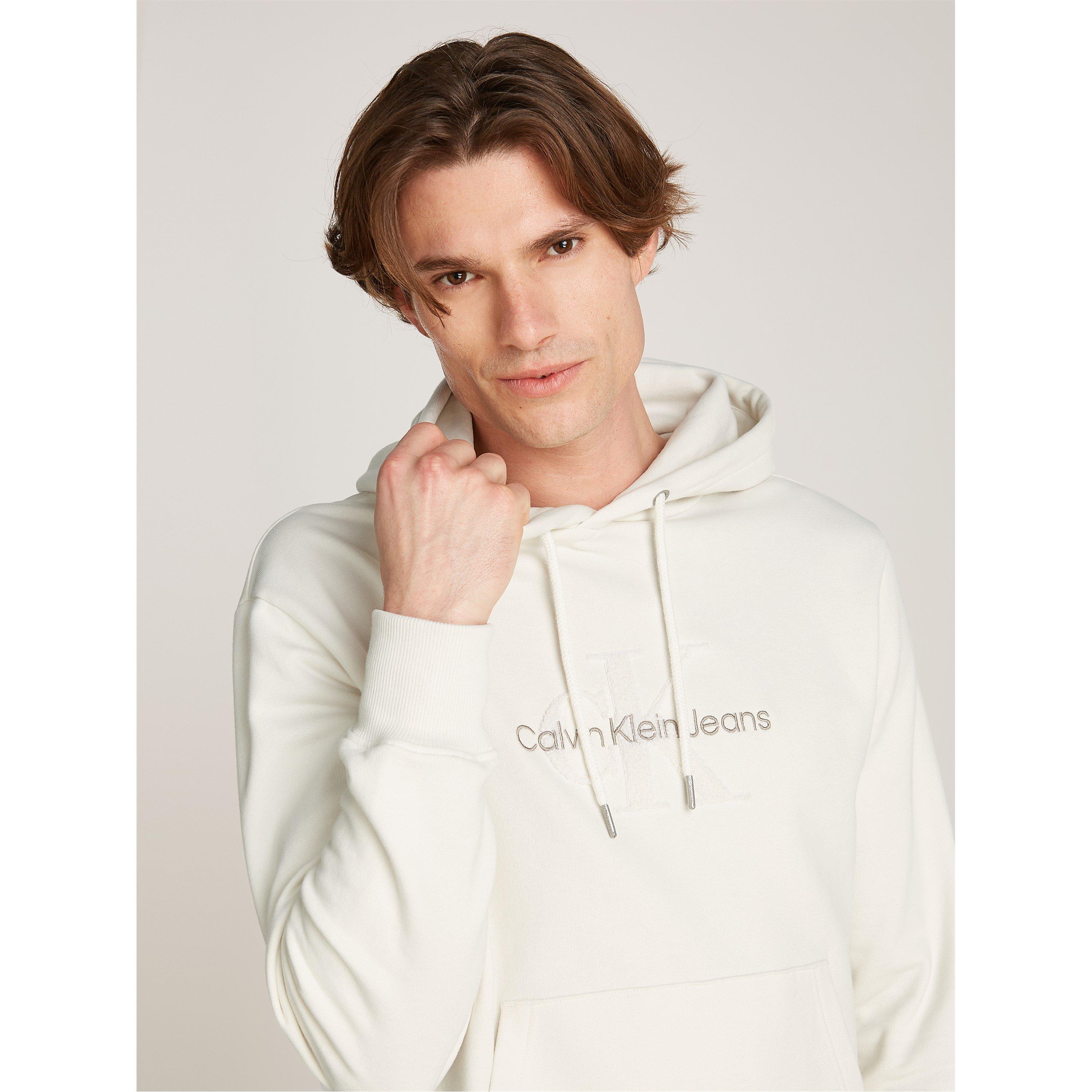 Ivory - Calvin Klein Jeans - Pullover Drawstring hoodie - 3