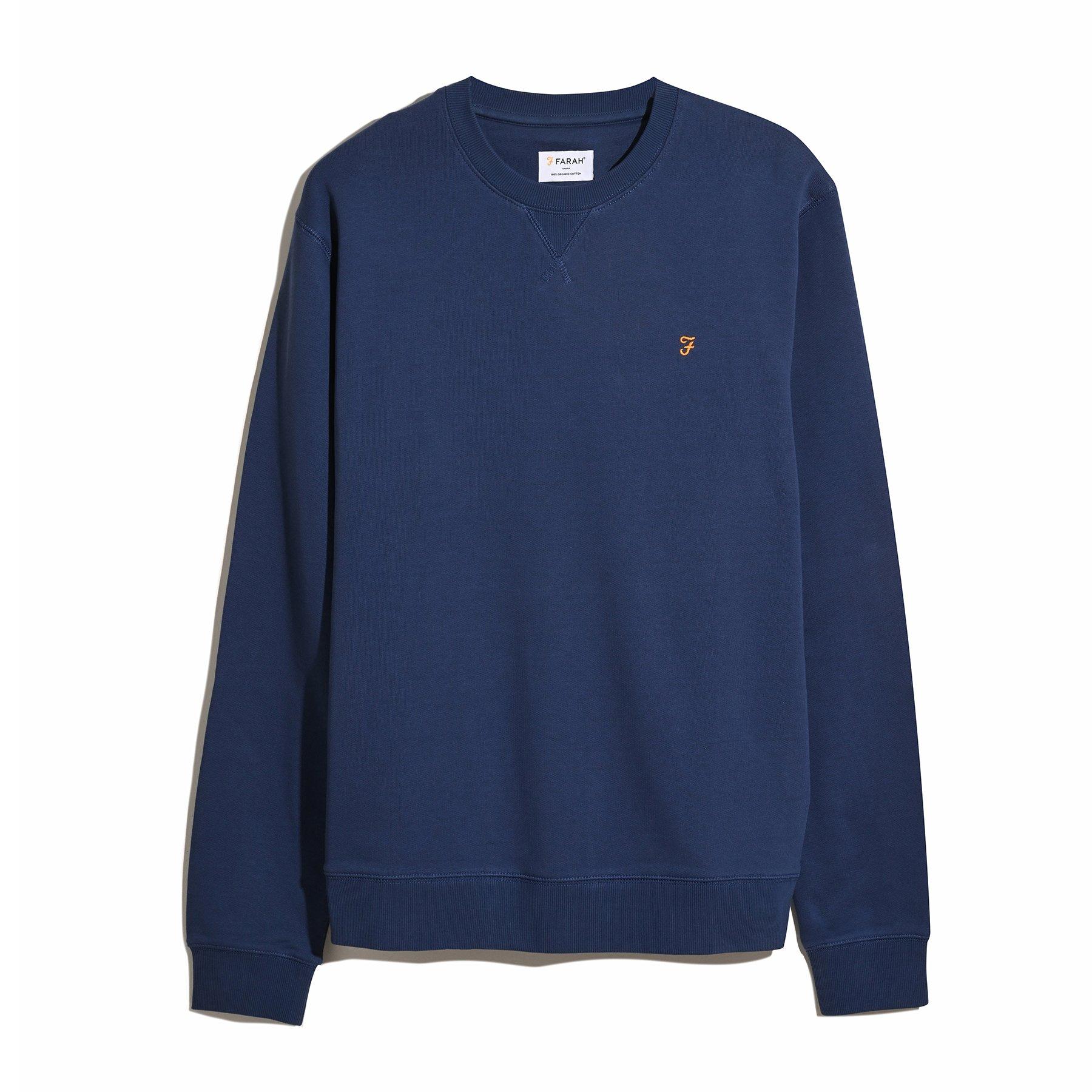 Farah Men's Tim Crew Sweatshirt - Sigil Blue 415 - Medium