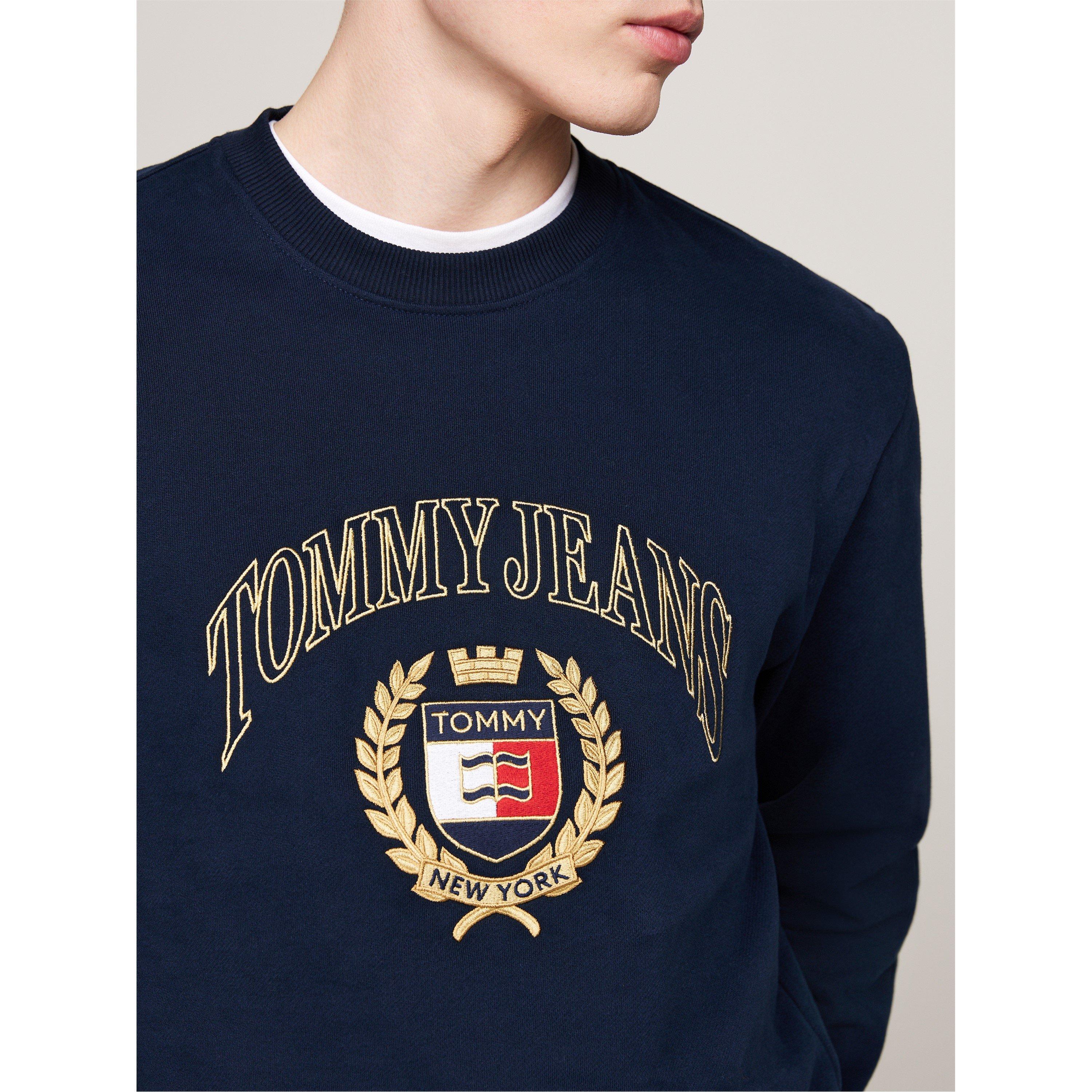 Blu Notte - Tommy Jeans - Crest Embroidery Pullover sweatshirt - 2