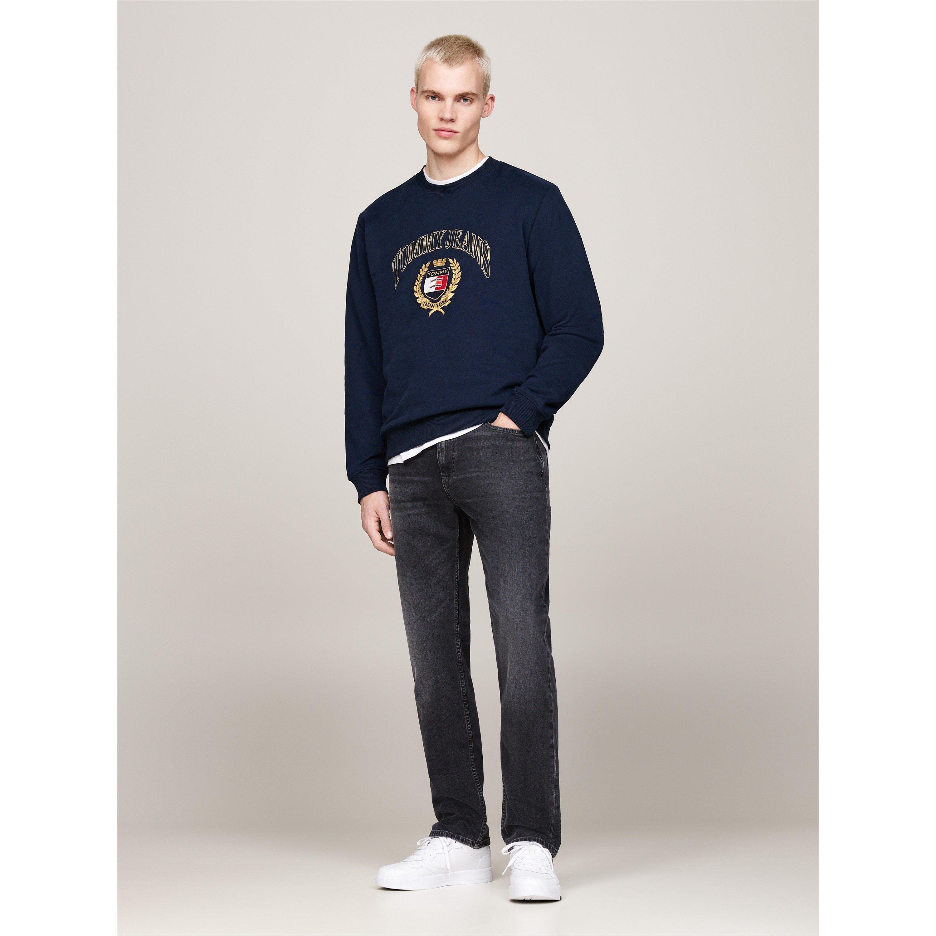 Blu Notte - Tommy Jeans - Crest Embroidery Pullover sweatshirt - 3