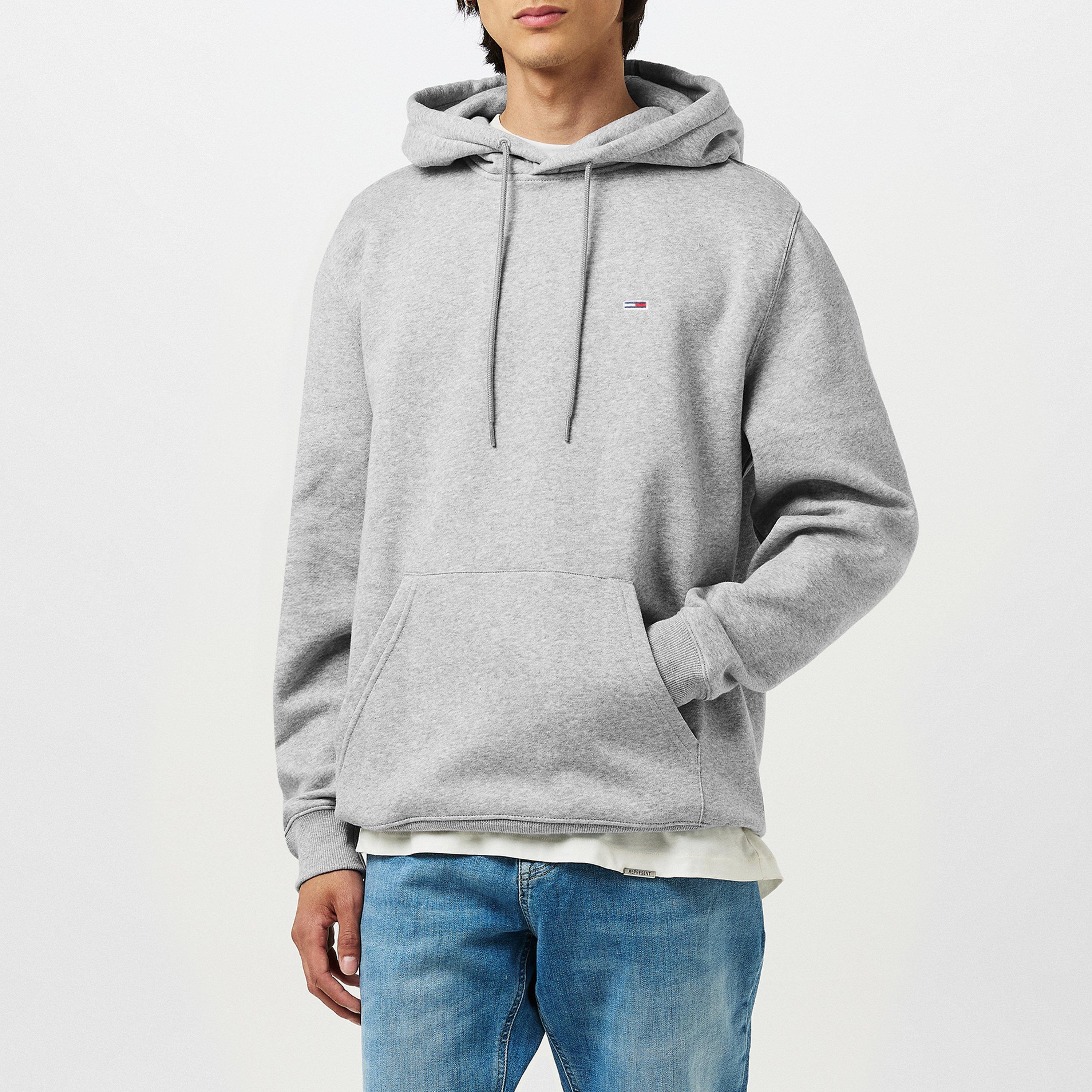 Grey Htr - Tommy Jeans - Small Flag Hoodie - 3