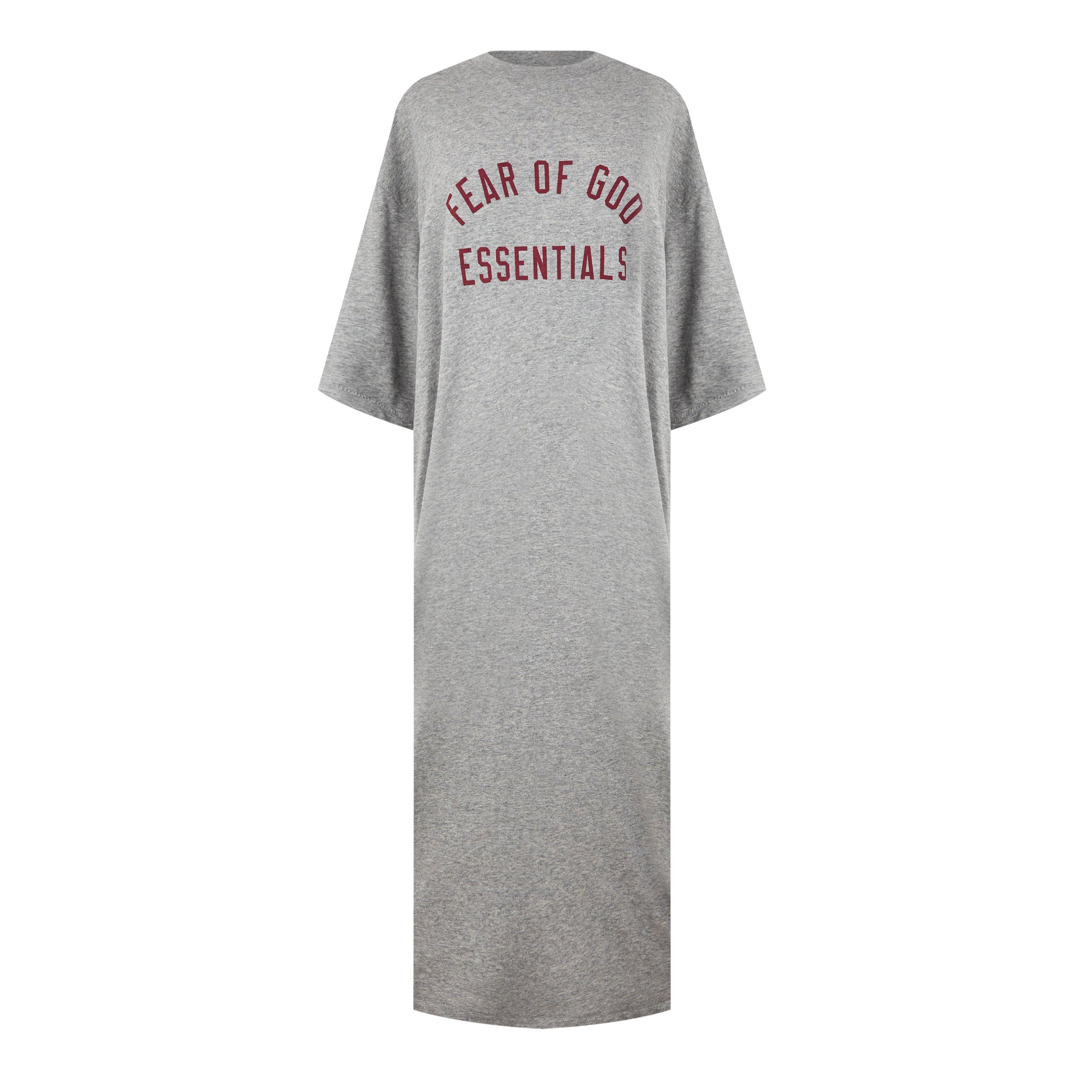 Dark Heather - Fear Of God Essentials - Tri-Blend three quarter Sleeve Dress - 5