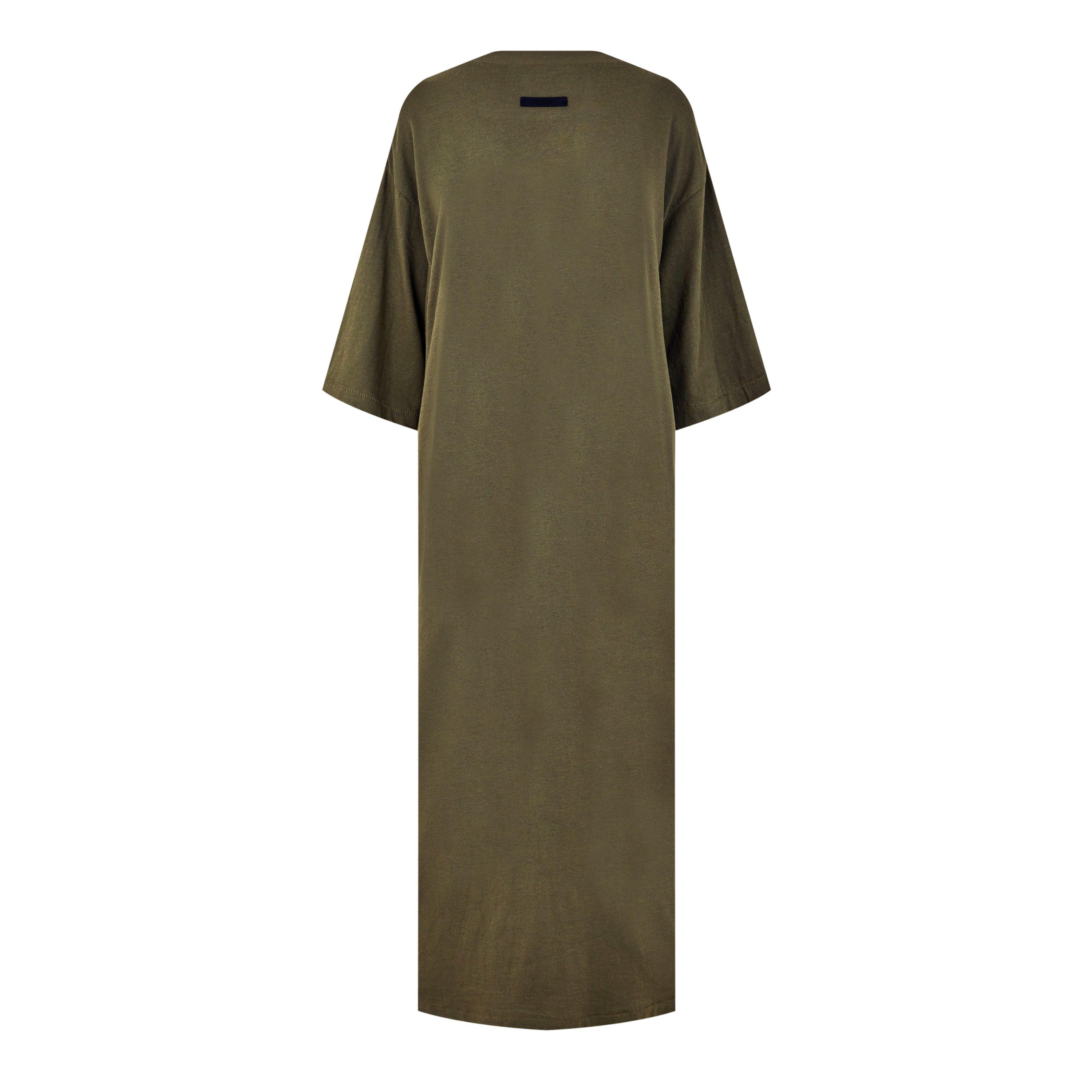 long sleeve mini green dress Olive Button-Down Shirt Dress main image 0