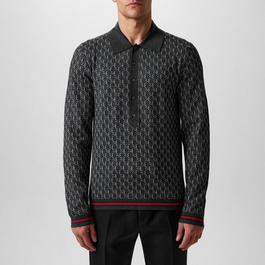 Gucci Long Sleeve Knit Polo Shirt