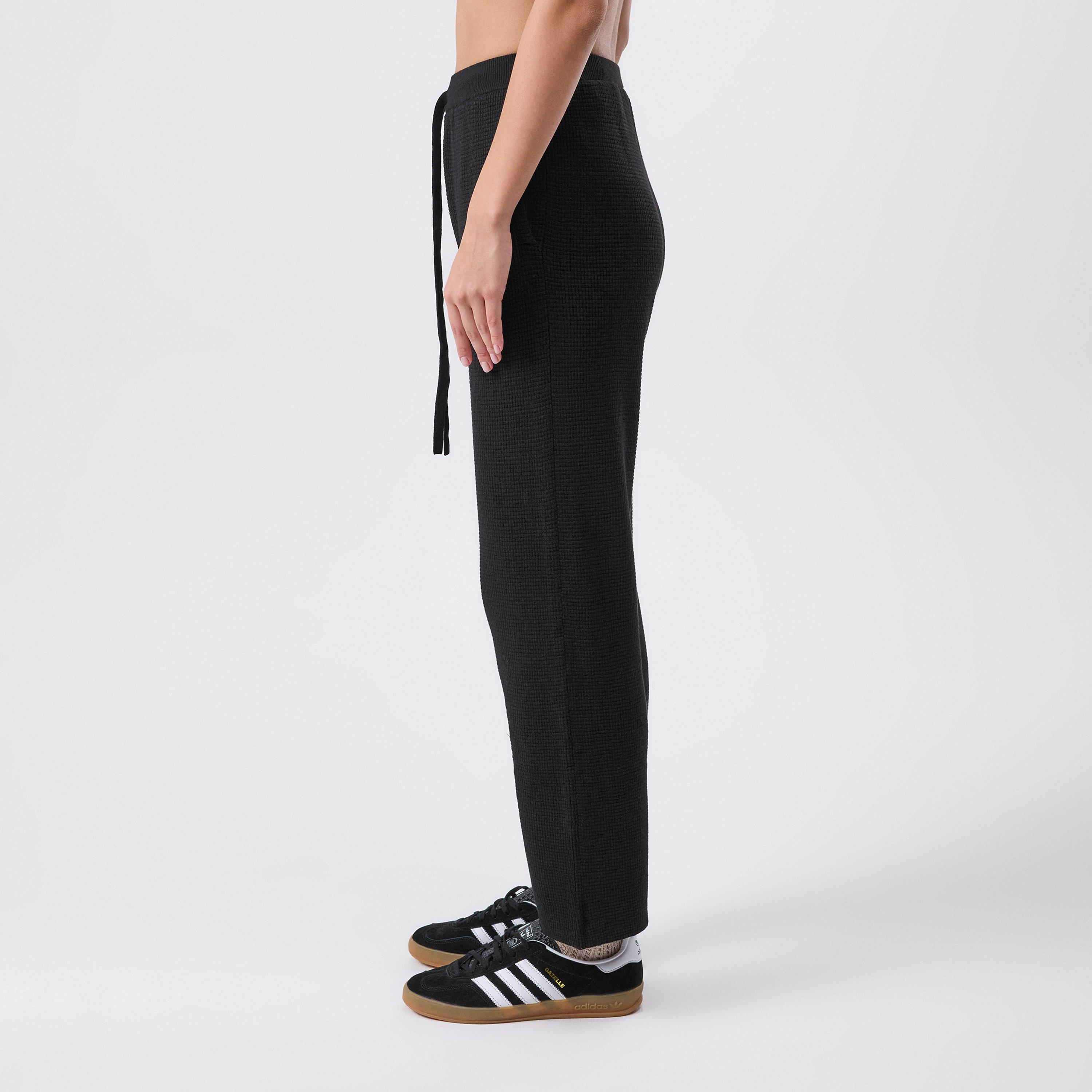 Black - Fear Of God Essentials - Women's Waffle Straight Leg Trousers - 2