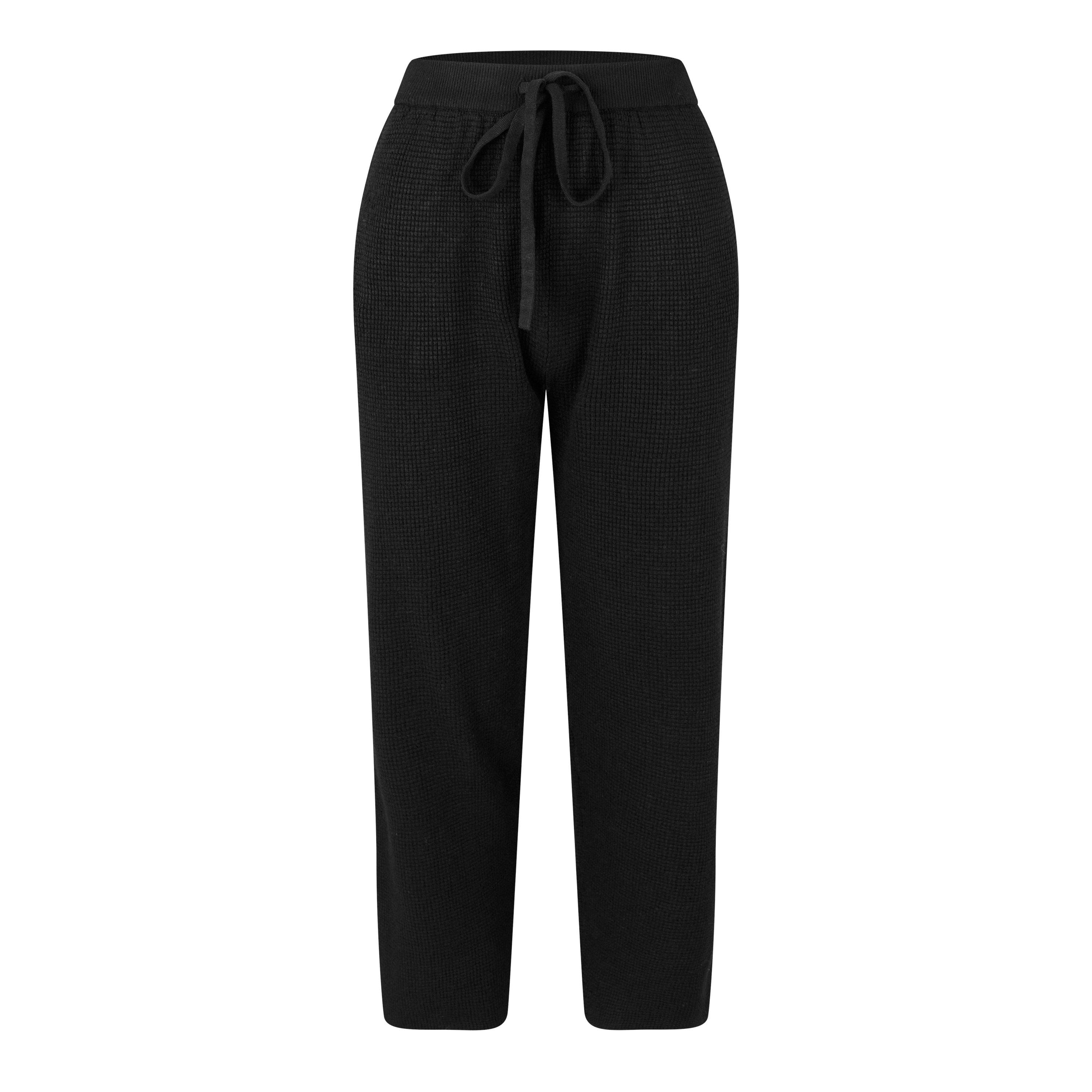 Black - Fear Of God Essentials - Women's Waffle Straight Leg Trousers - 5