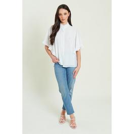 Be You Frill Frill Button Through Blouse