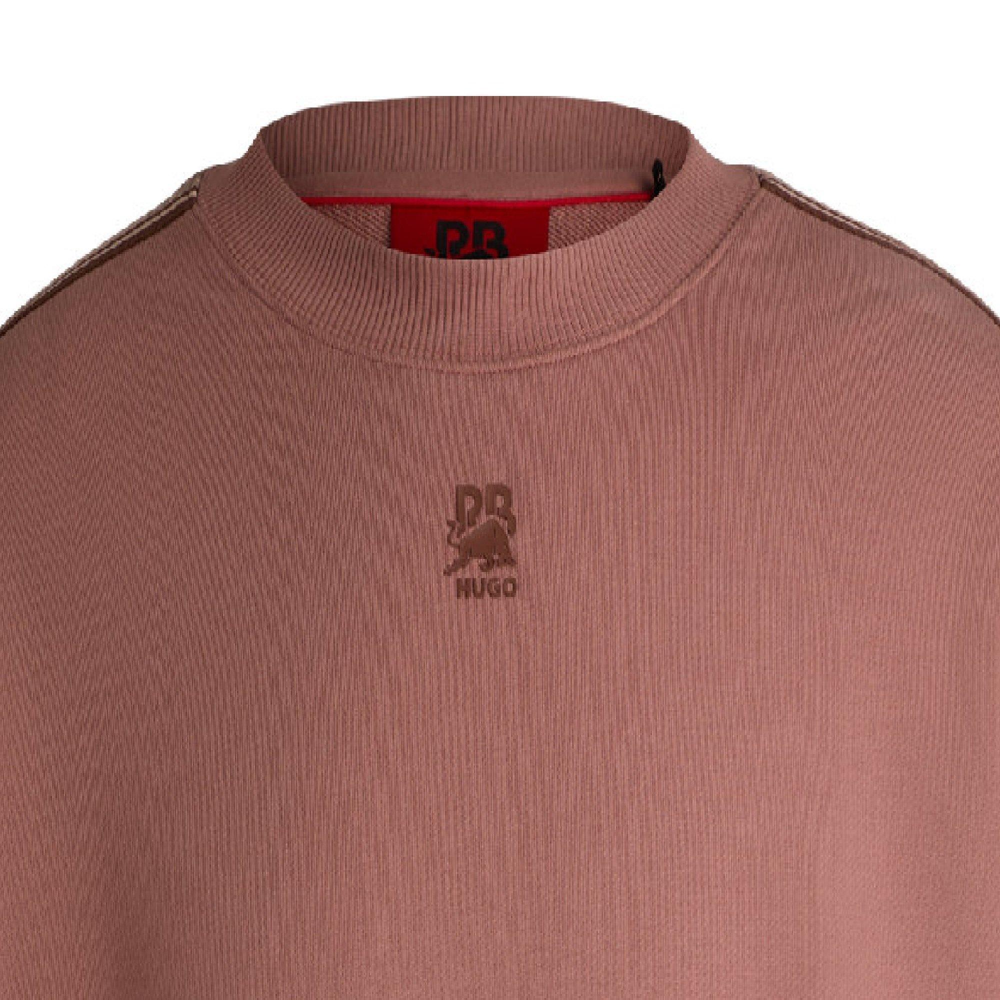 Pink - Hugo - Logo Tape Cotton Sweatshirt - 2