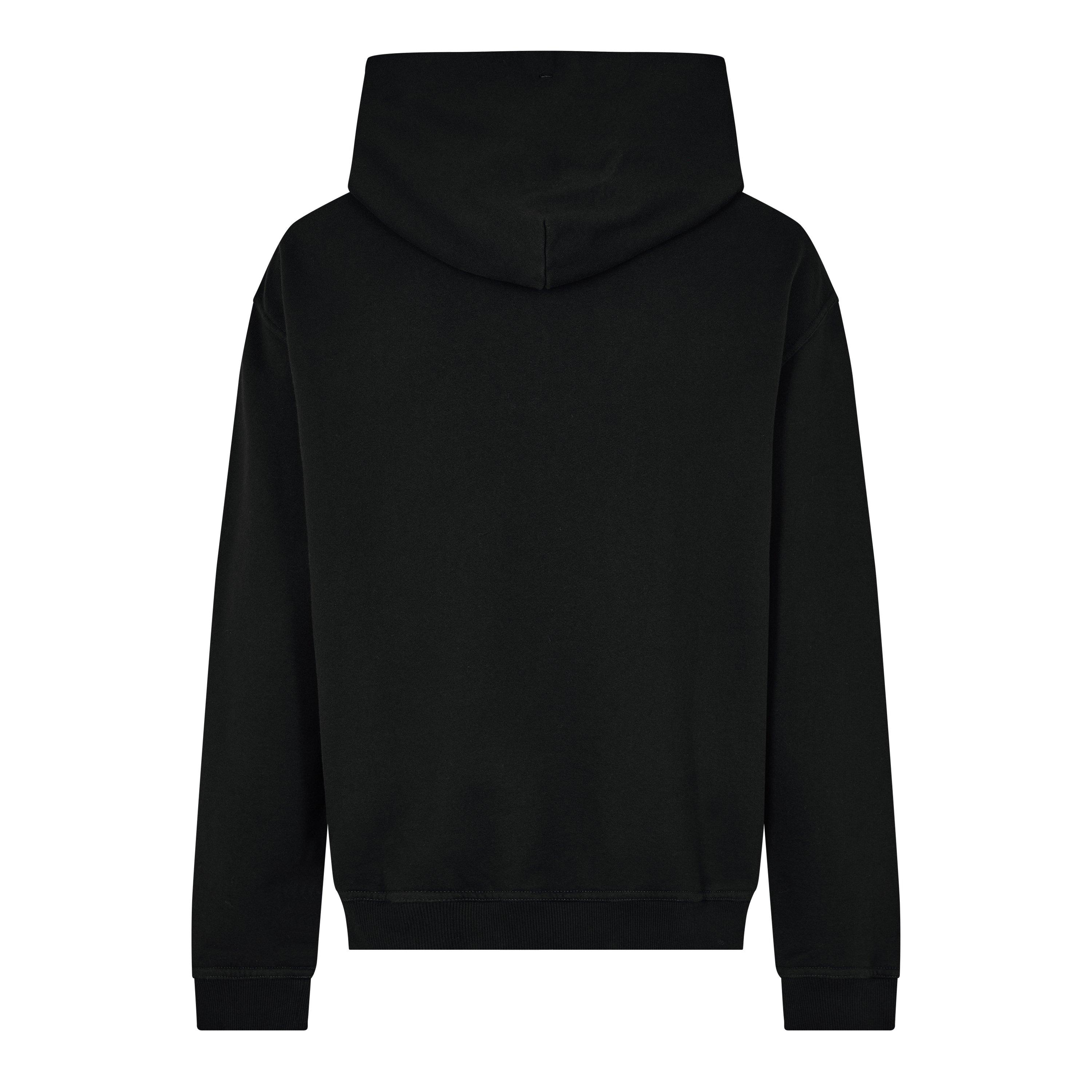 Blk/White - Maison Margiela - Distorted Logo Hooded Sweatshirt - 8