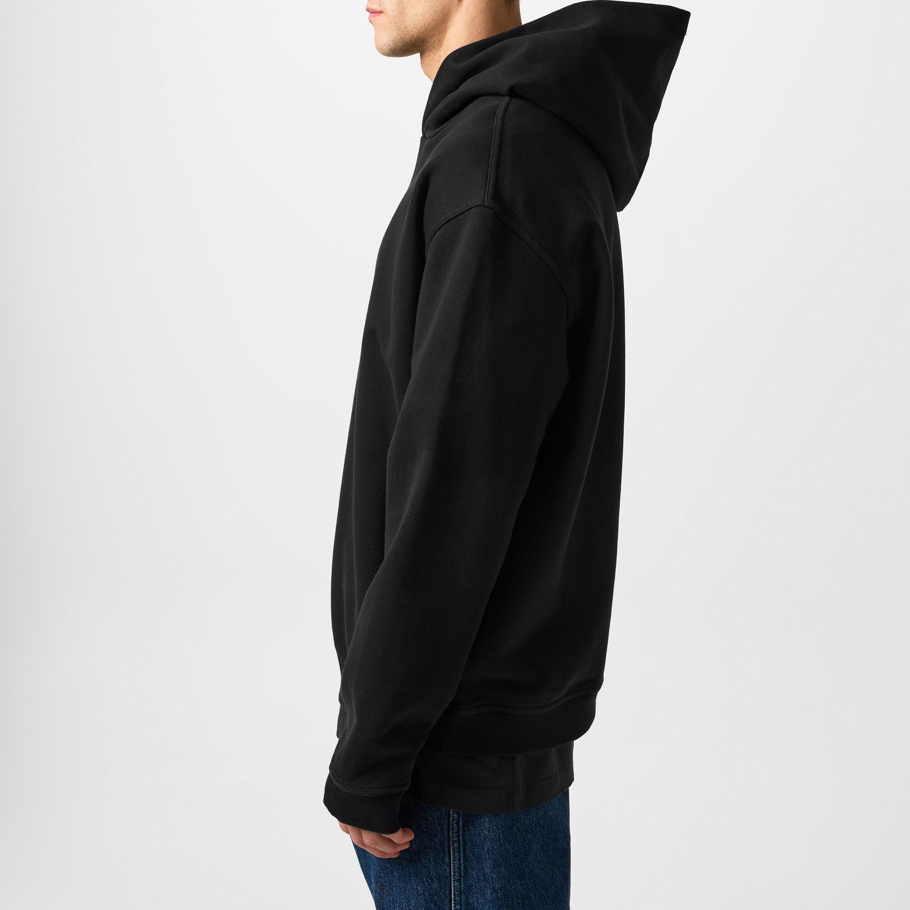 Blk/White - Maison Margiela - Distorted Logo Hooded Sweatshirt - 5