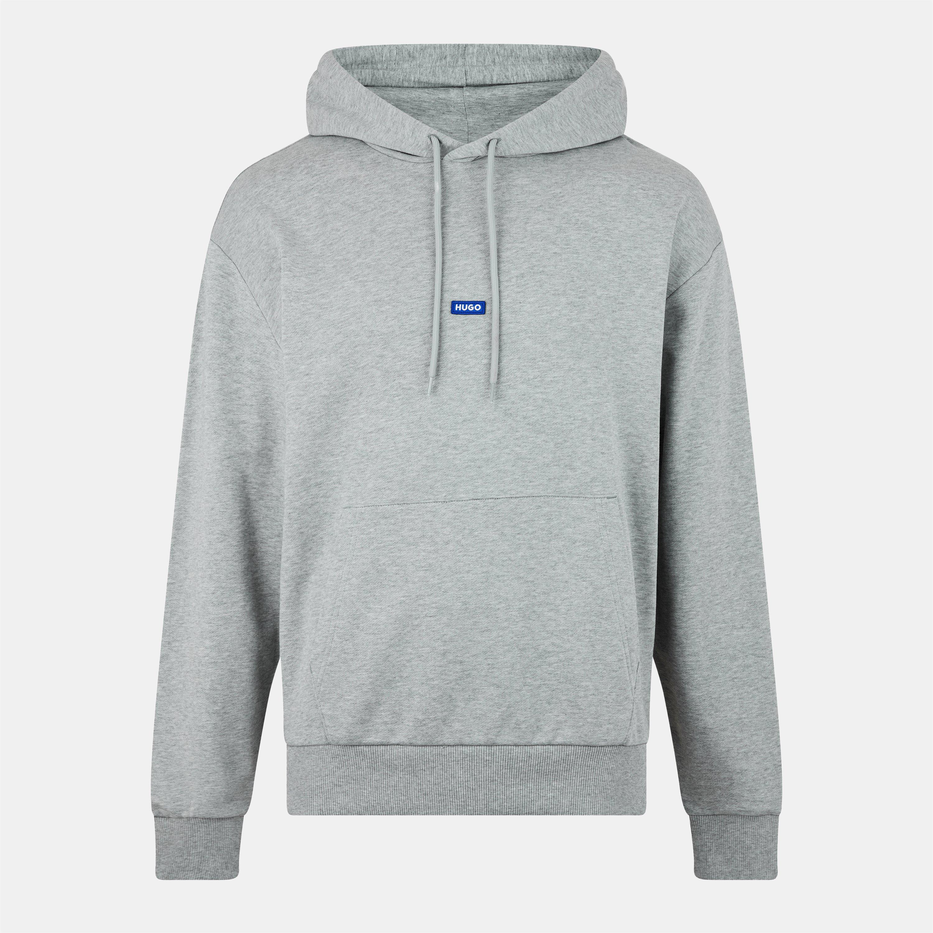 Grey Marl 029 - Hugo - Logo Label Hoodie - 1