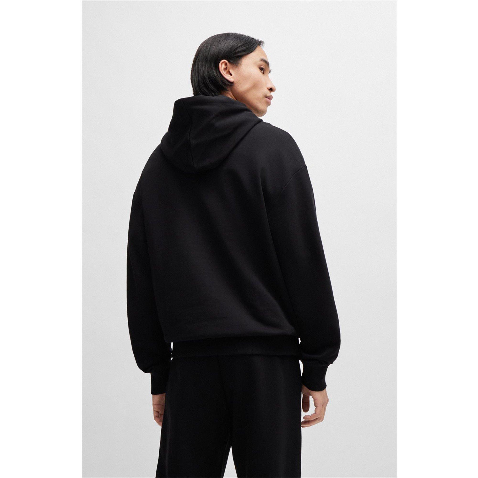 Black 001 - Hugo - Label Hoodie - 2