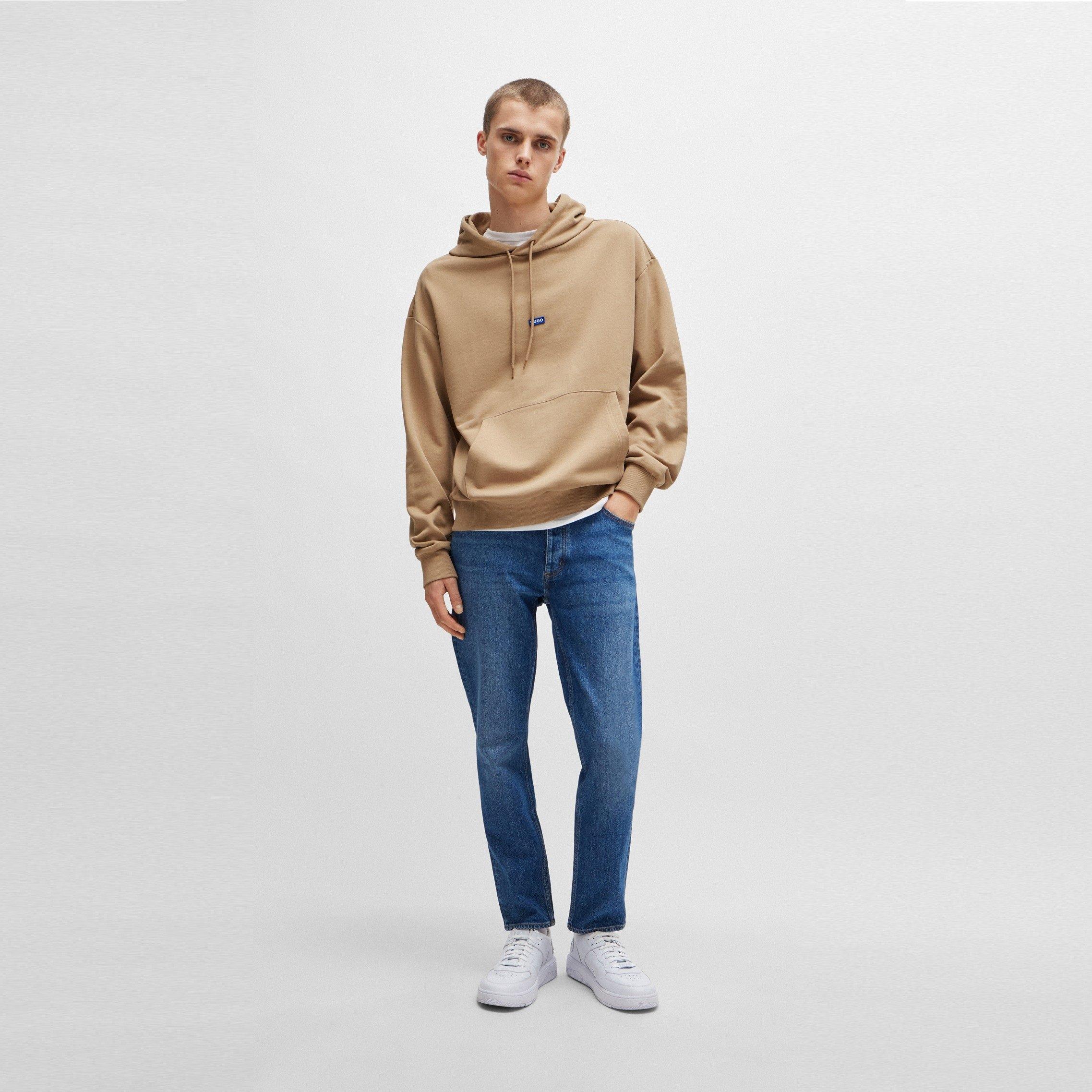 Medium Beige - Hugo - Label Hoodie - 5