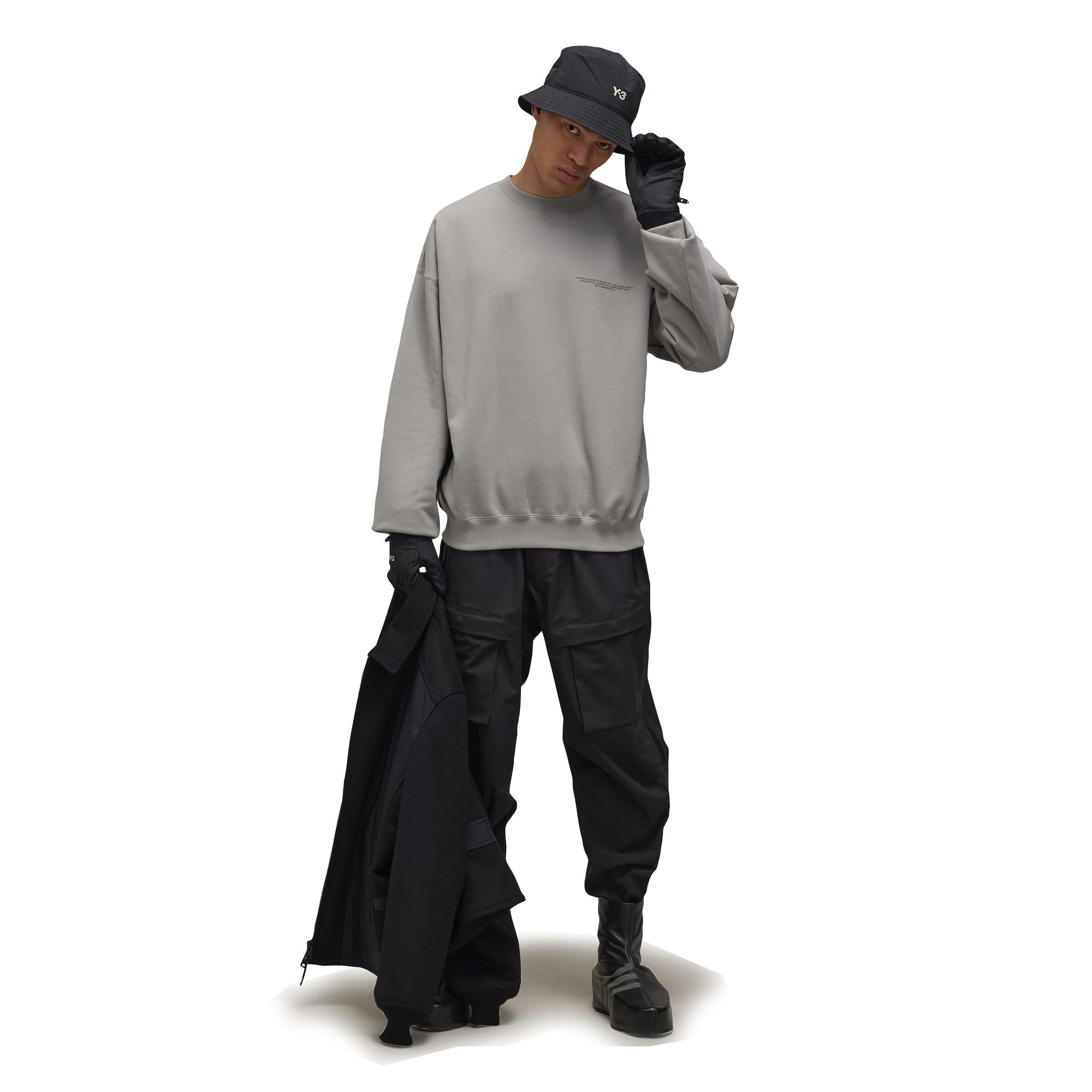 SOLID GREY - Y3 - Logo Crew Sweatshirt - 3