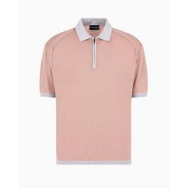 Emporio Armani Zip Knit Polo Shirt