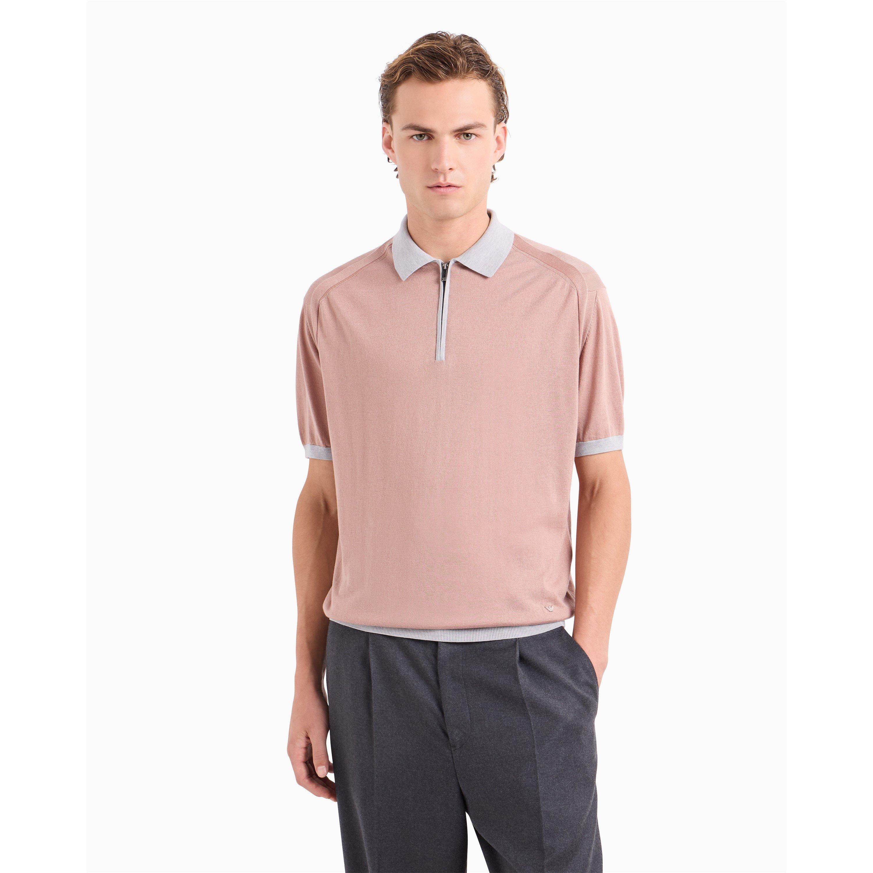 Fawn - Emporio Armani - Zip Knit Polo Shirt - 2