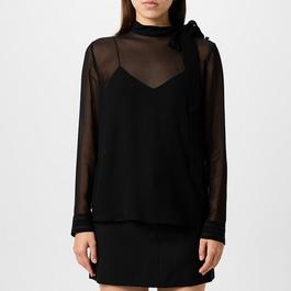 Gucci Tie Detailed Georgette Blouse