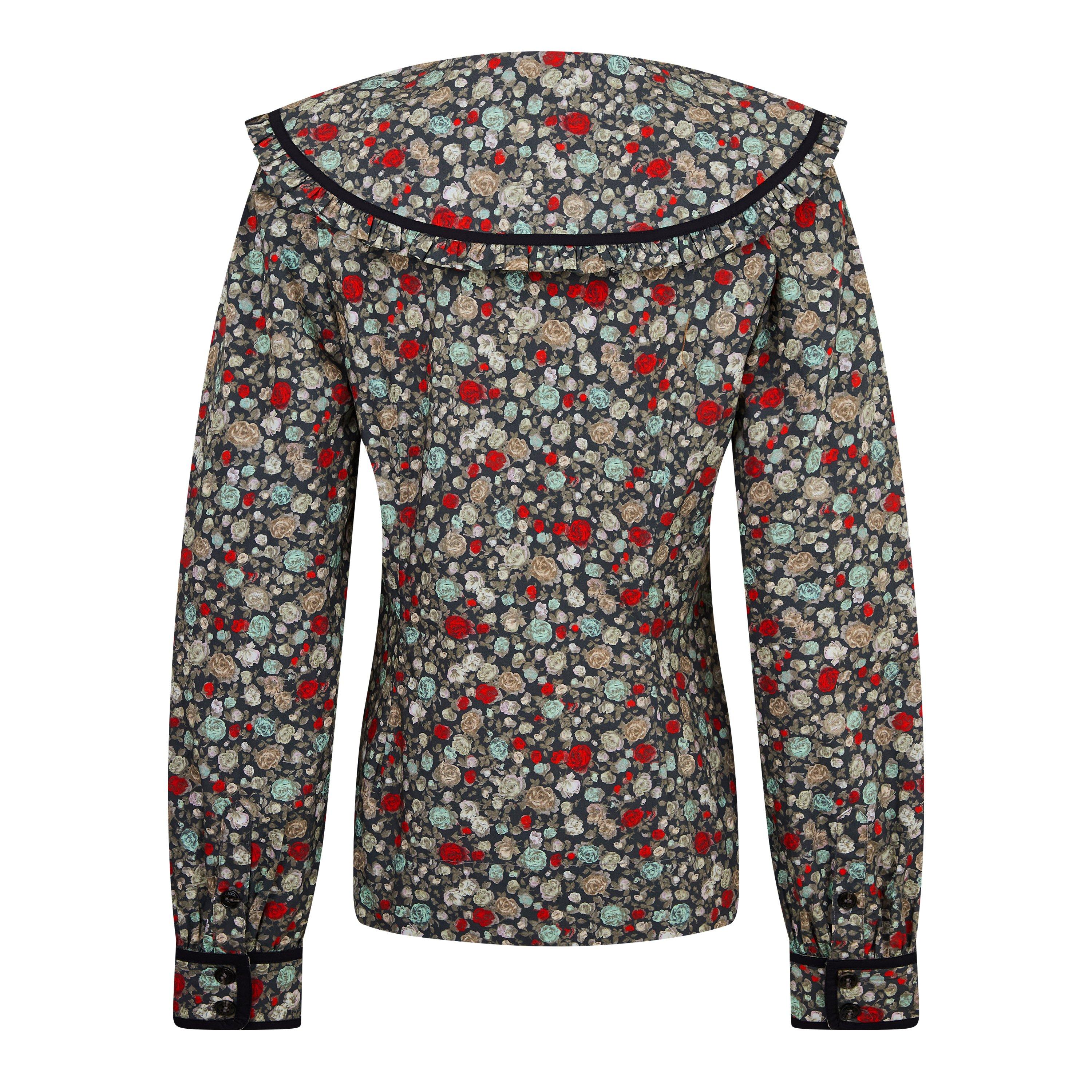 Black Sand - Ganni - Floral Printed Cotton Shirt - 6