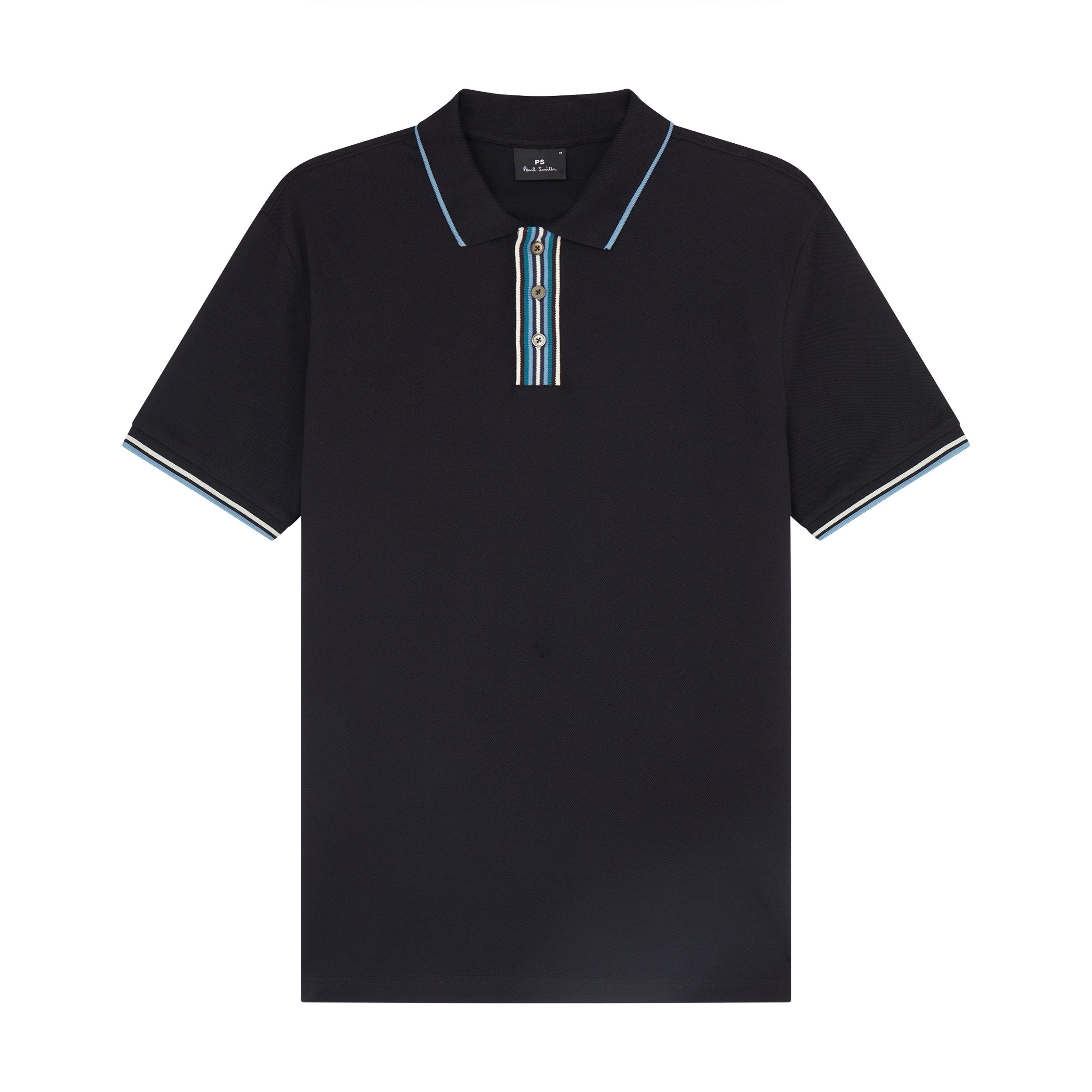Black 79 - PS Paul Smith - Stripe Tipping Polo Shirt - 1