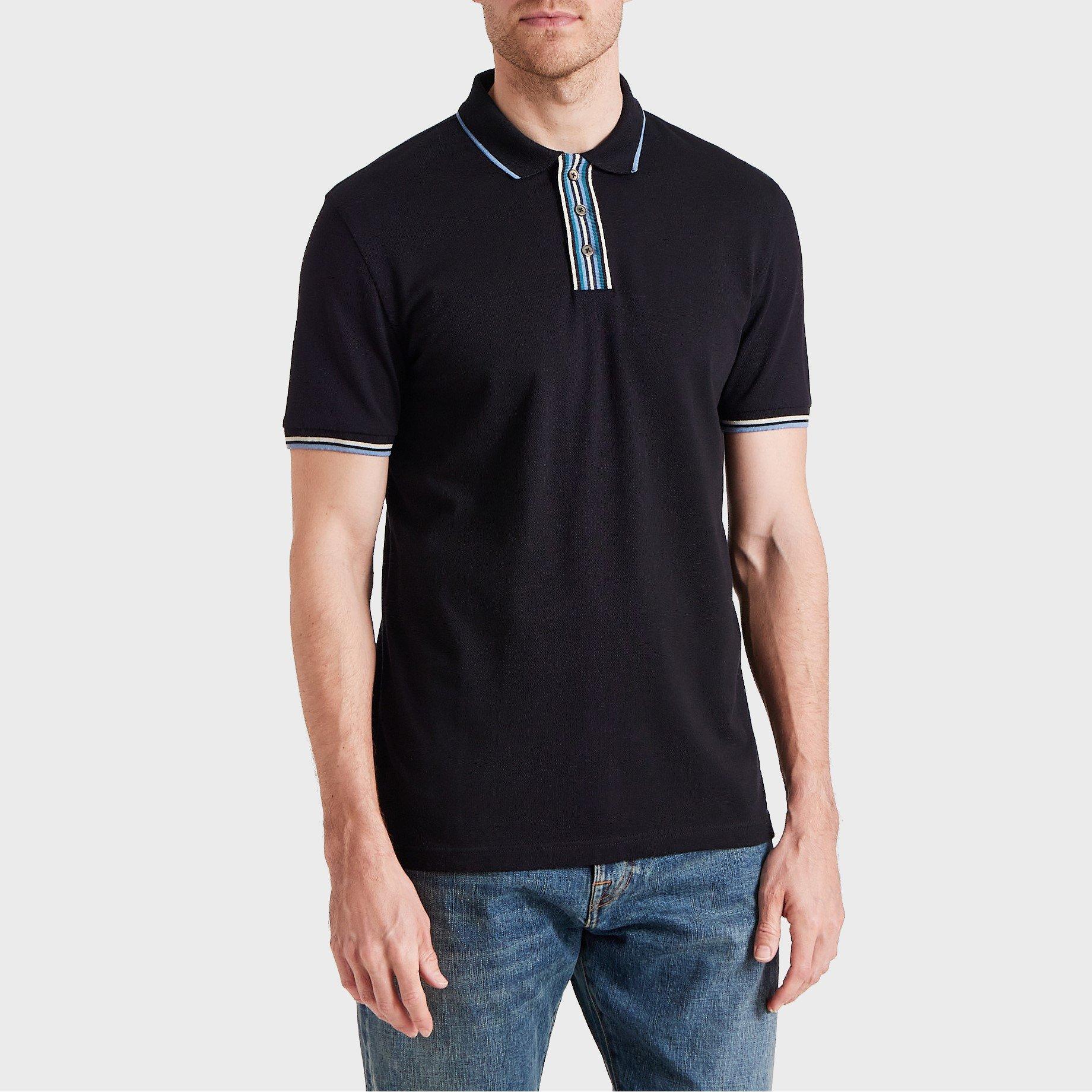 Black 79 - PS Paul Smith - Stripe Tipping Polo Shirt - 3