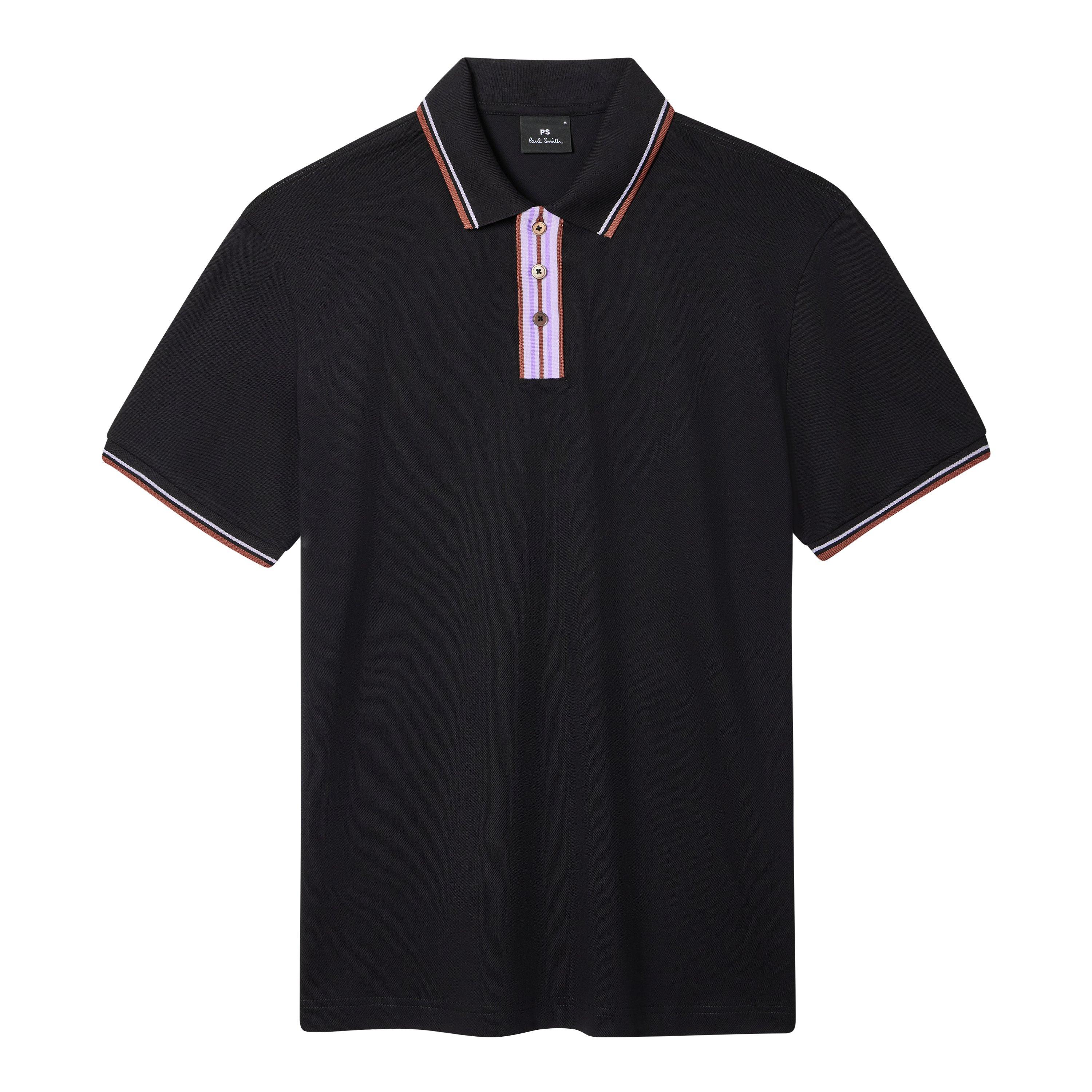 Black 79 - PS Paul Smith - Stripe Tipping Polo Shirt - 1