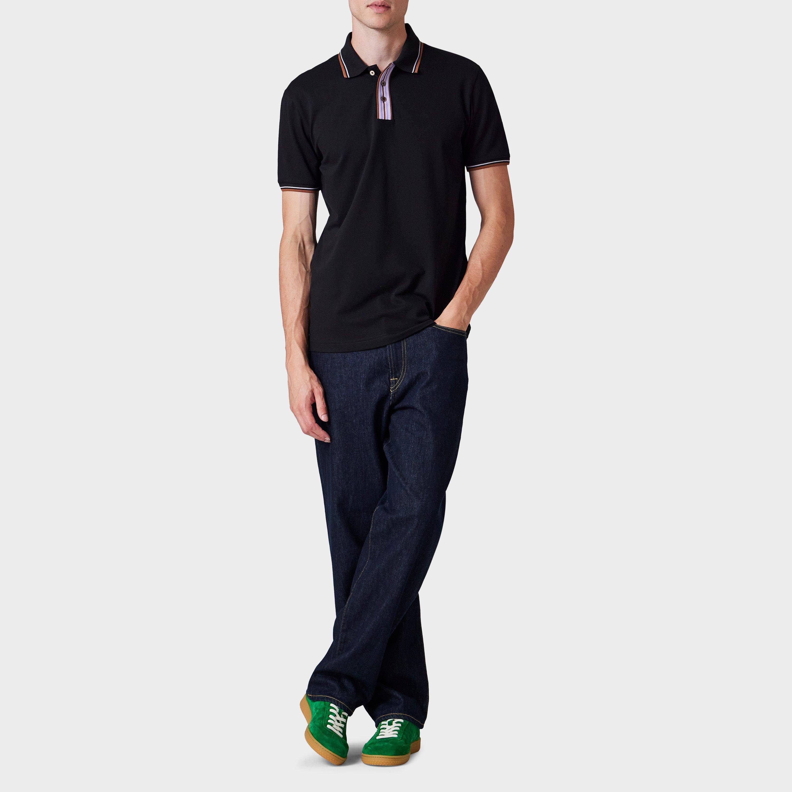 Black 79 - PS Paul Smith - Stripe Tipping Polo Shirt - 4