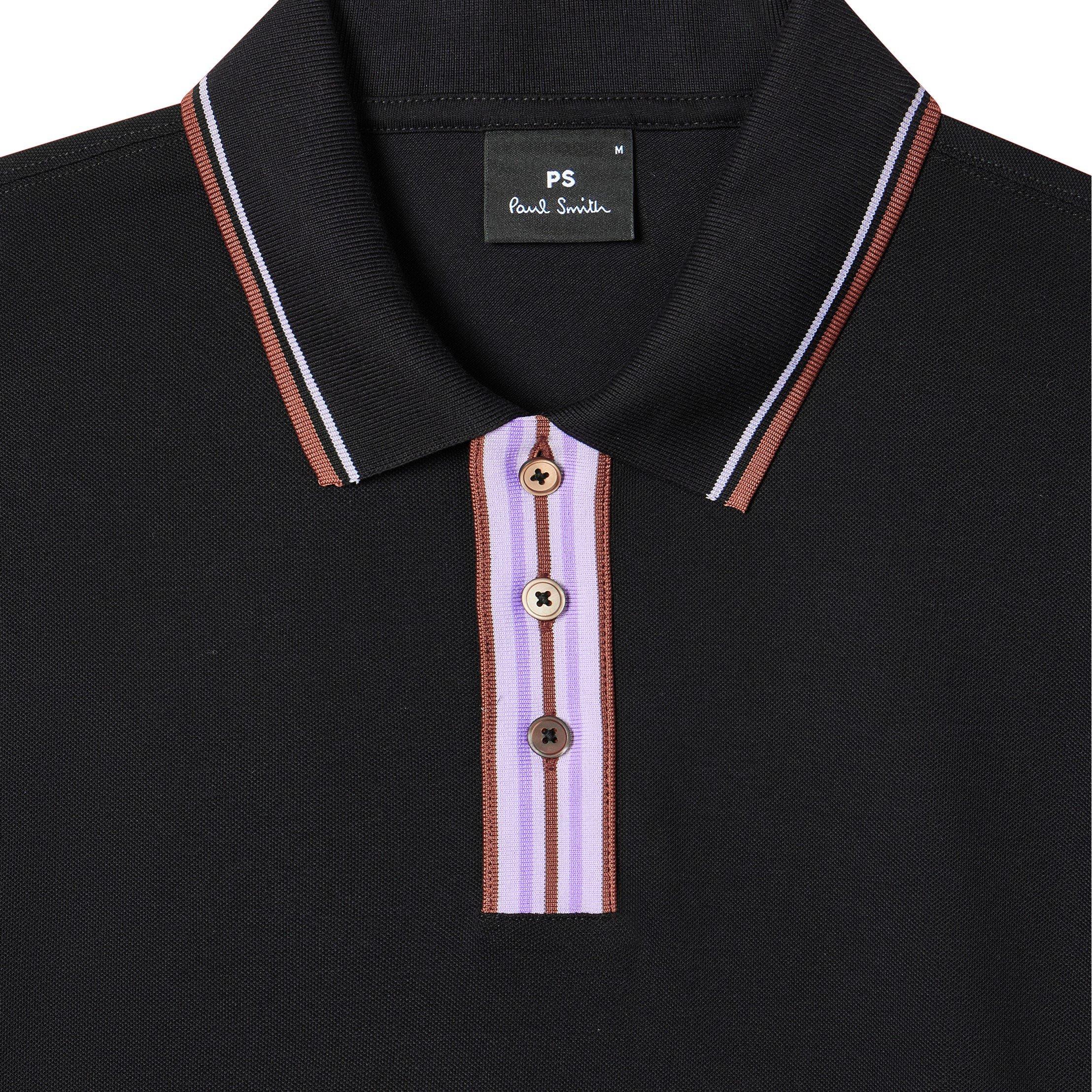 Black 79 - PS Paul Smith - Stripe Tipping Polo Shirt - 5