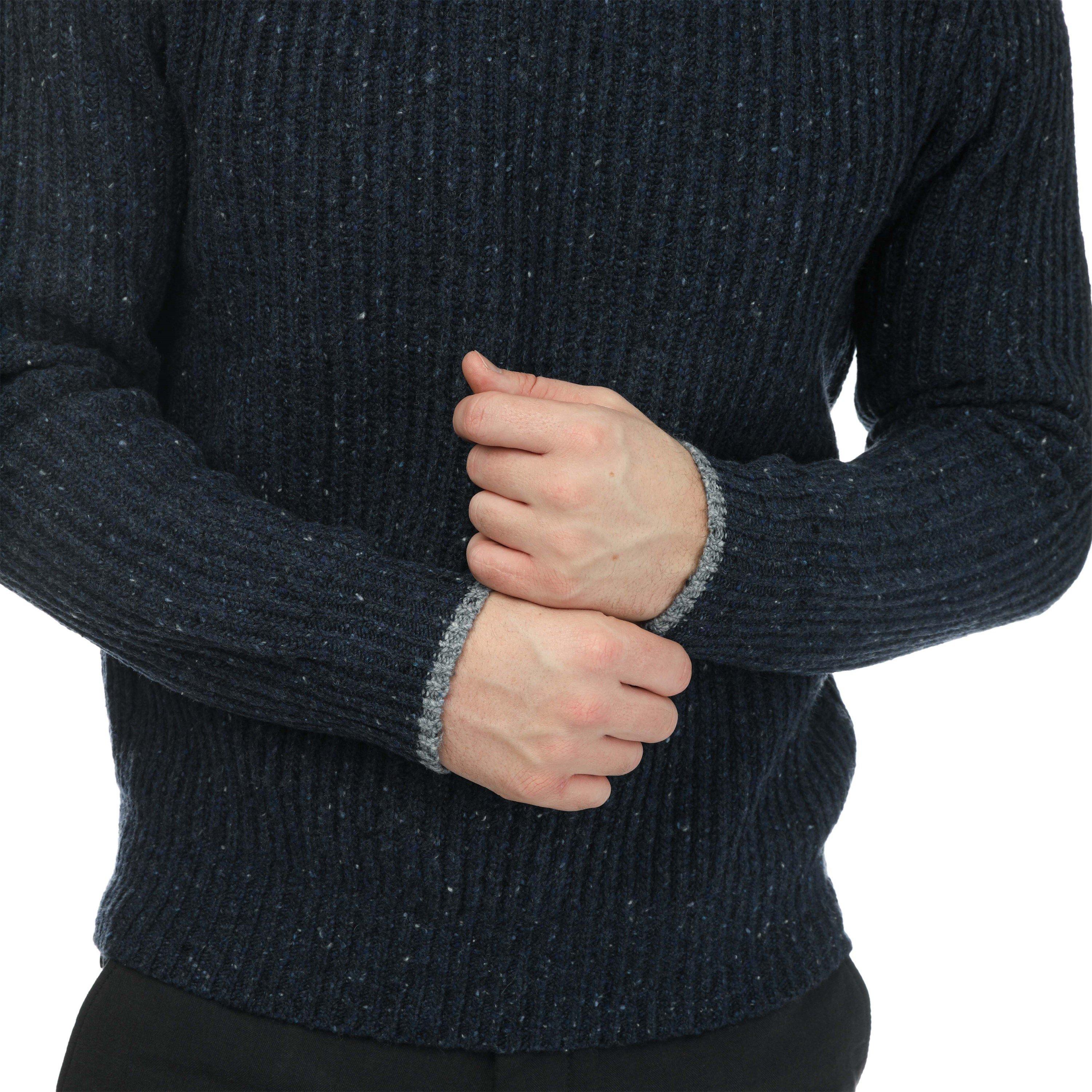 Navy Blazer - DOCKERS - Men's Chunky Mock Sweatshirt - 3