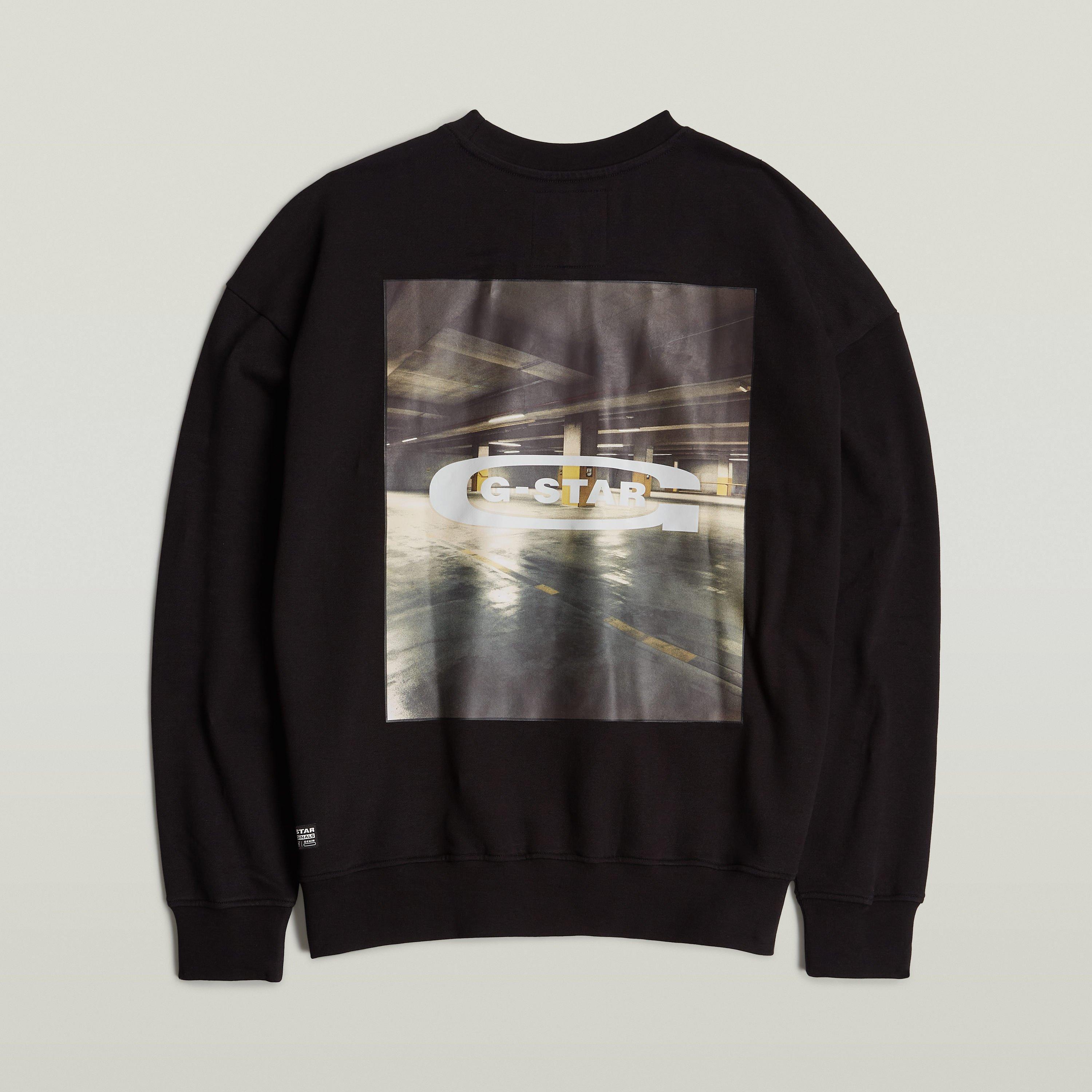 Black - G Star - Men's Graphic Print Crew Sweatshirt - 2