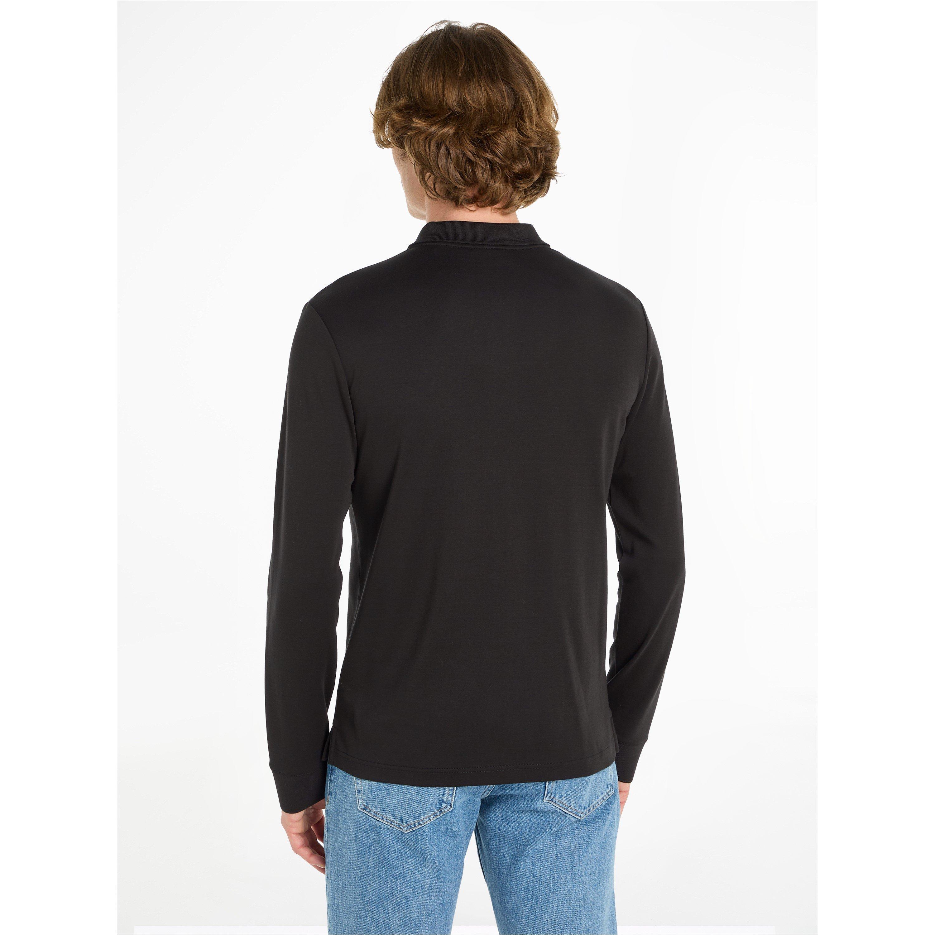 Ck Black - Calvin Klein - Men's Liquid Touch Slim Long-Sleeve Polo Shirt - 4