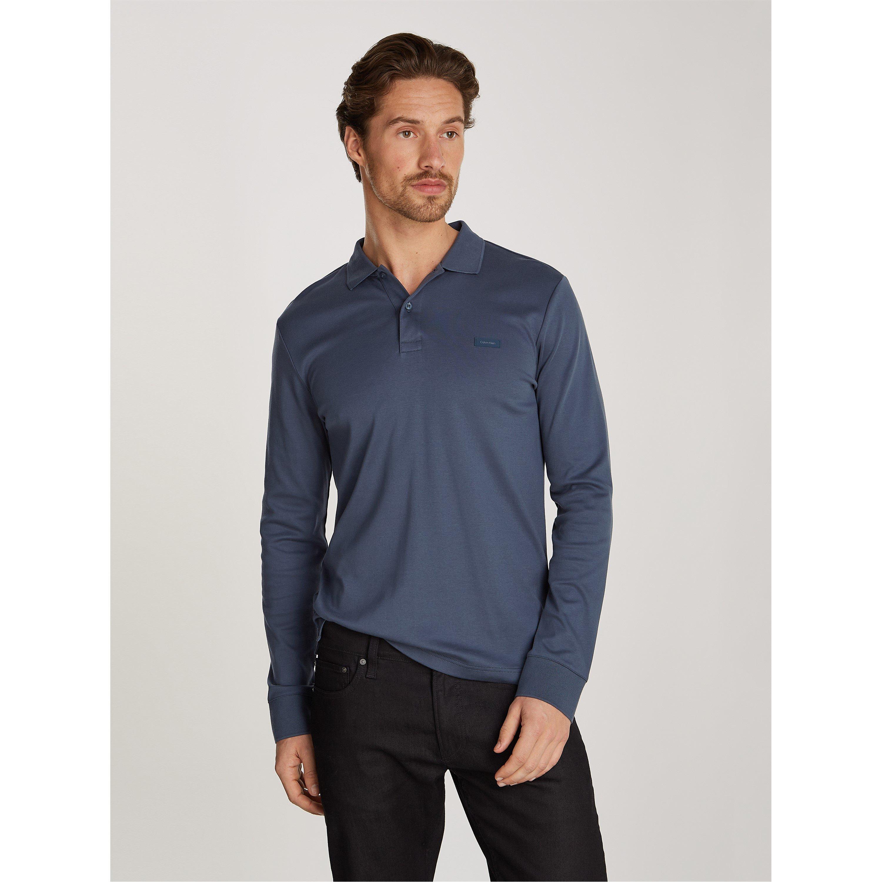 Calvin Klein Men's Liquid Touch Slim Long-Sleeve Polo Shirt