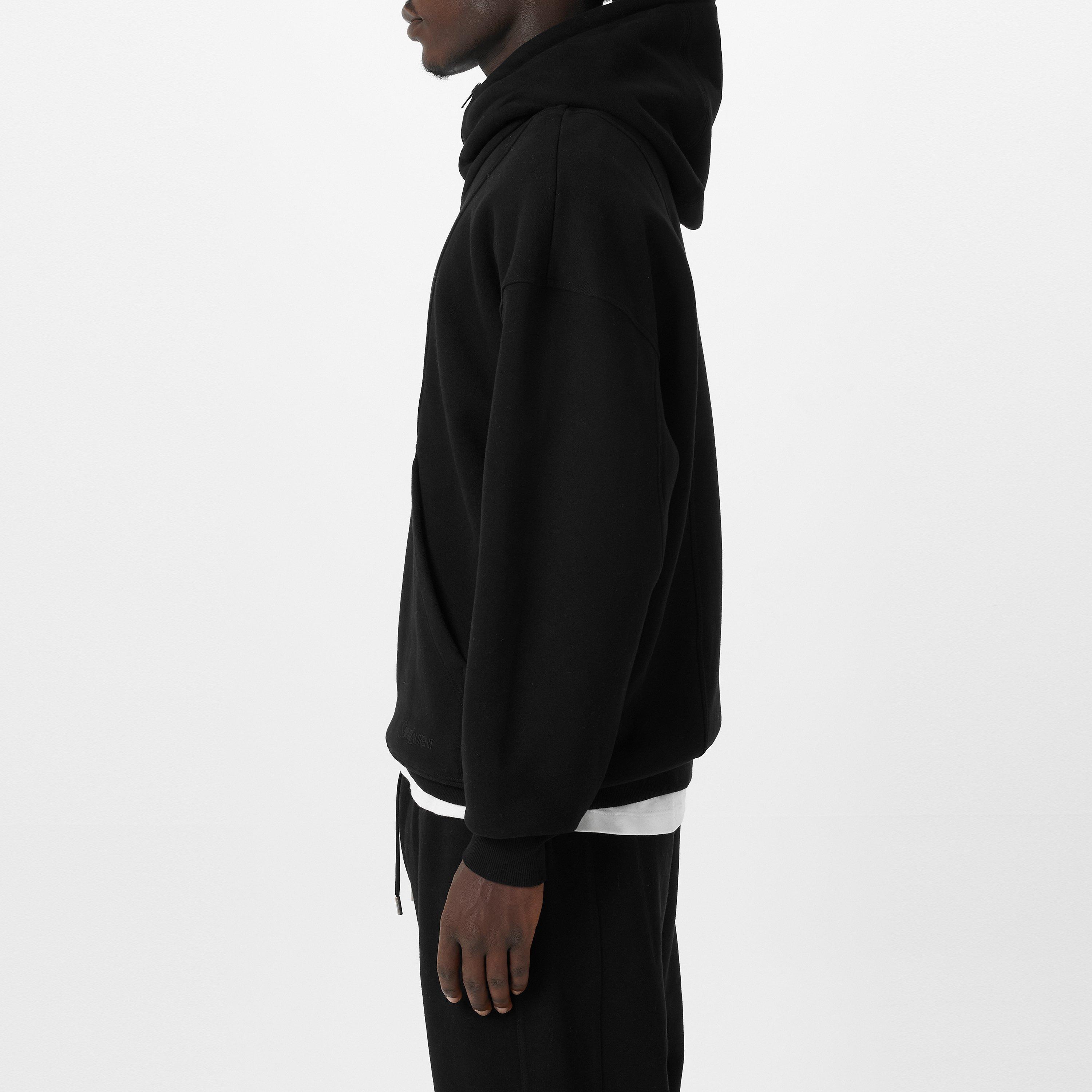 Noir - Saint Laurent - Half Zip Hoodie - 2