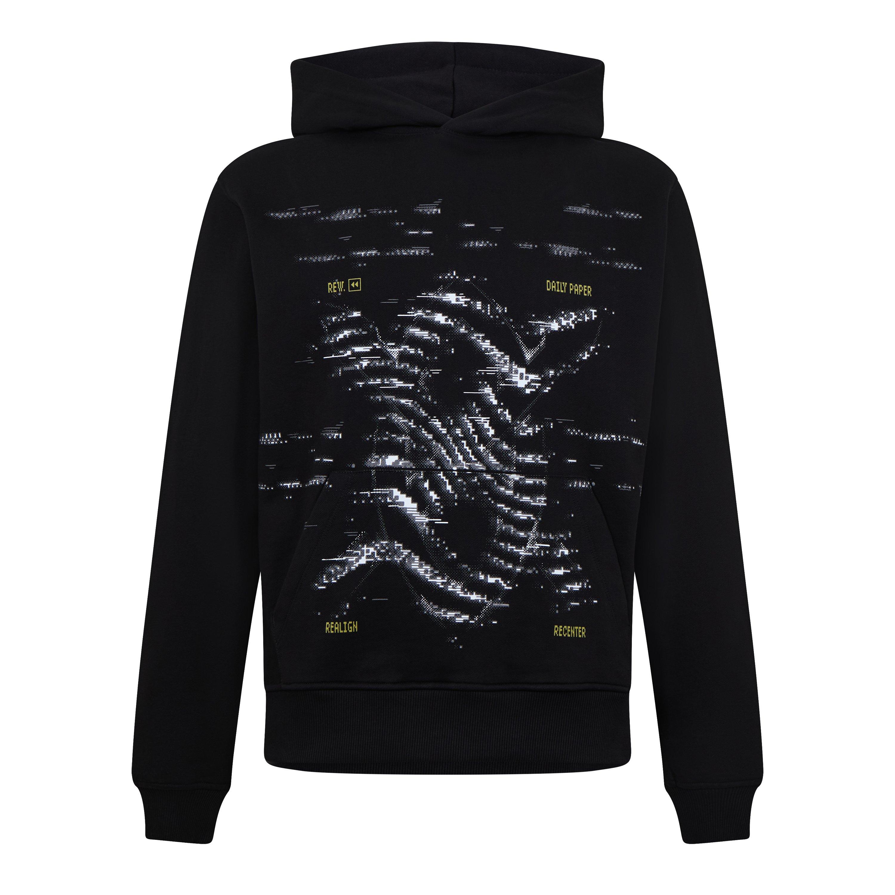 Black - Daily Paper - Men's Rewind Over-The-Head Hoodie - 5