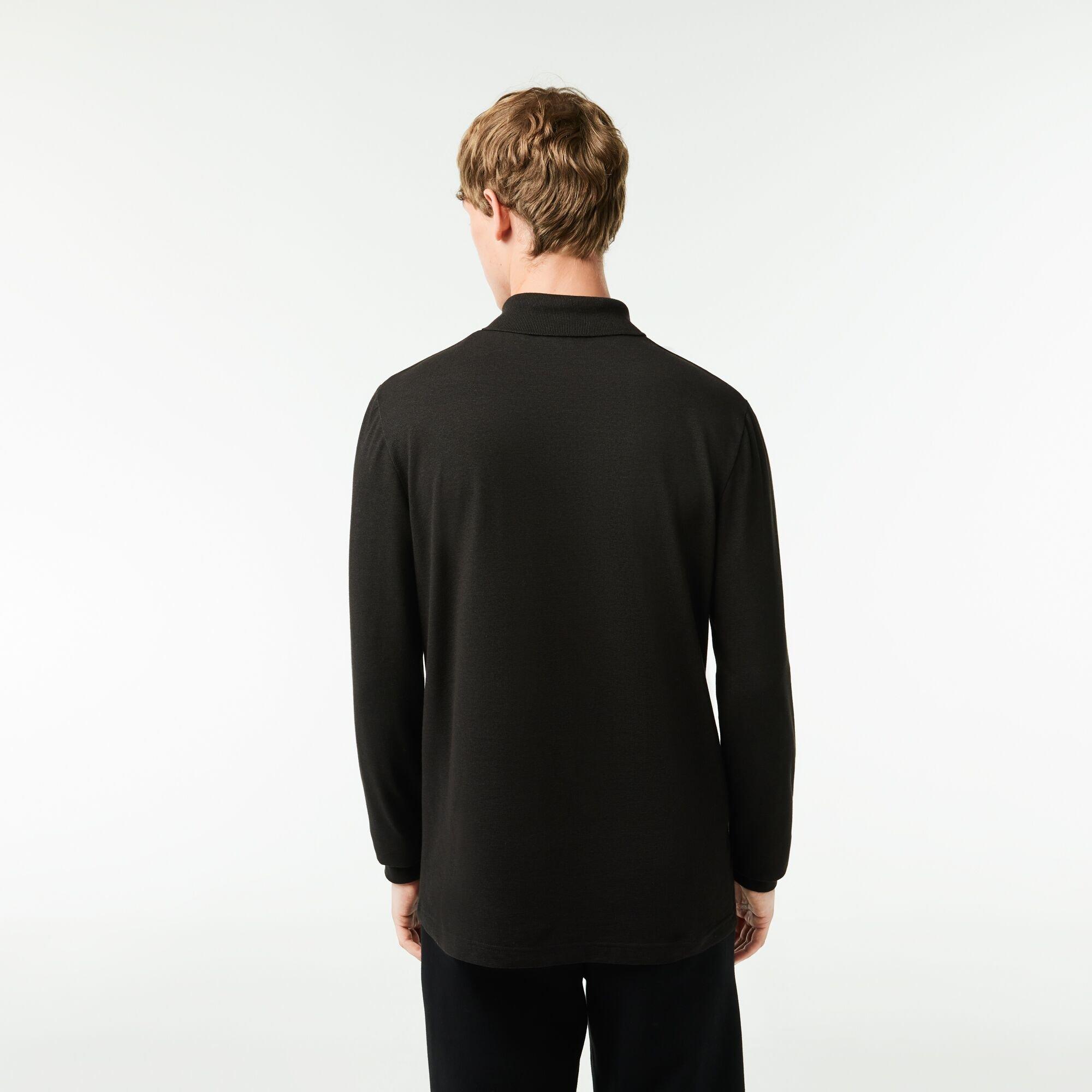 Nero - Lacoste - Men's Long-Sleeve Polo Shirt - 3