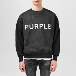 Purple Brand Bleached Logo Sweatshirt