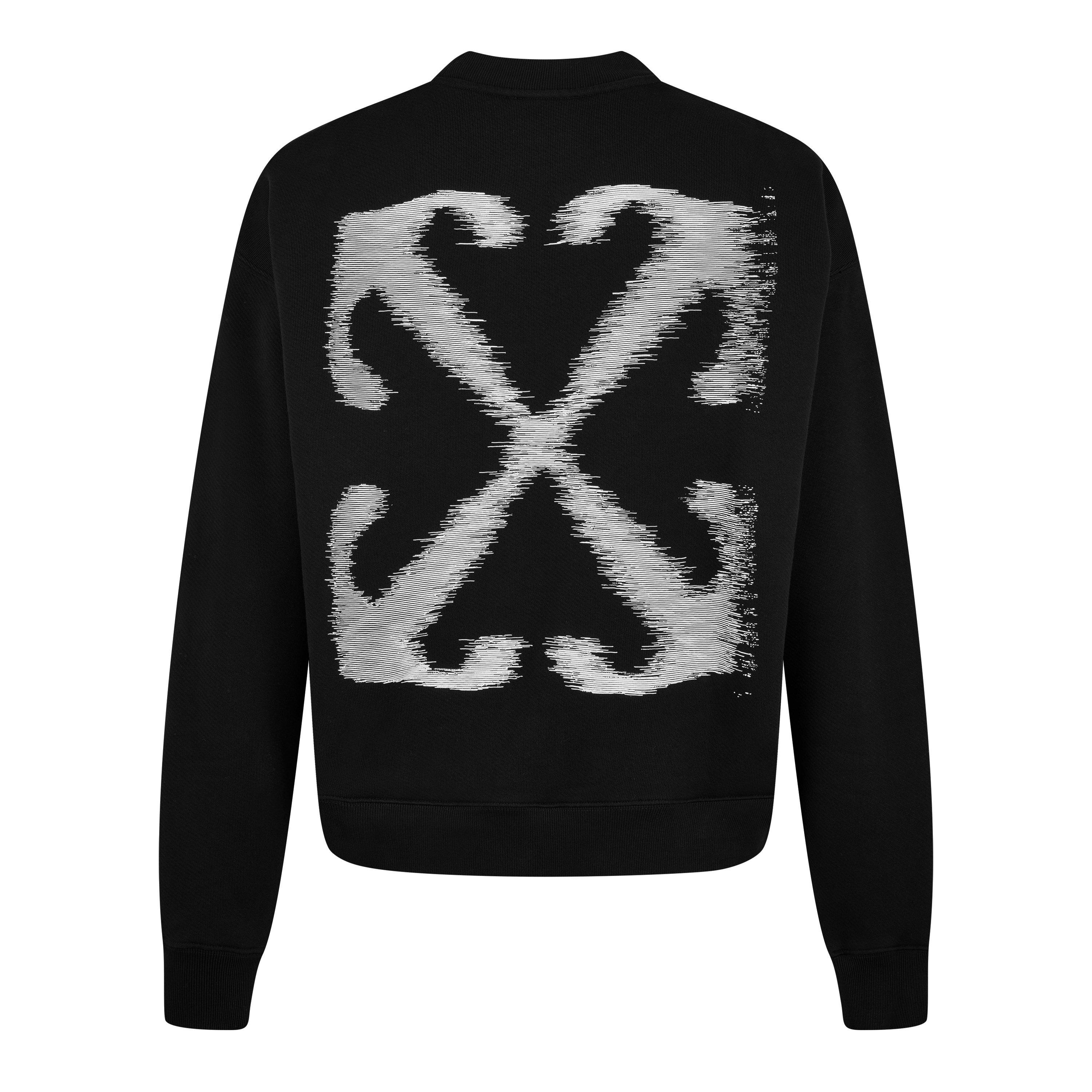 Off White Men's Arrow Cotton Long Sleeve Crew Sweatshirt - Black - M