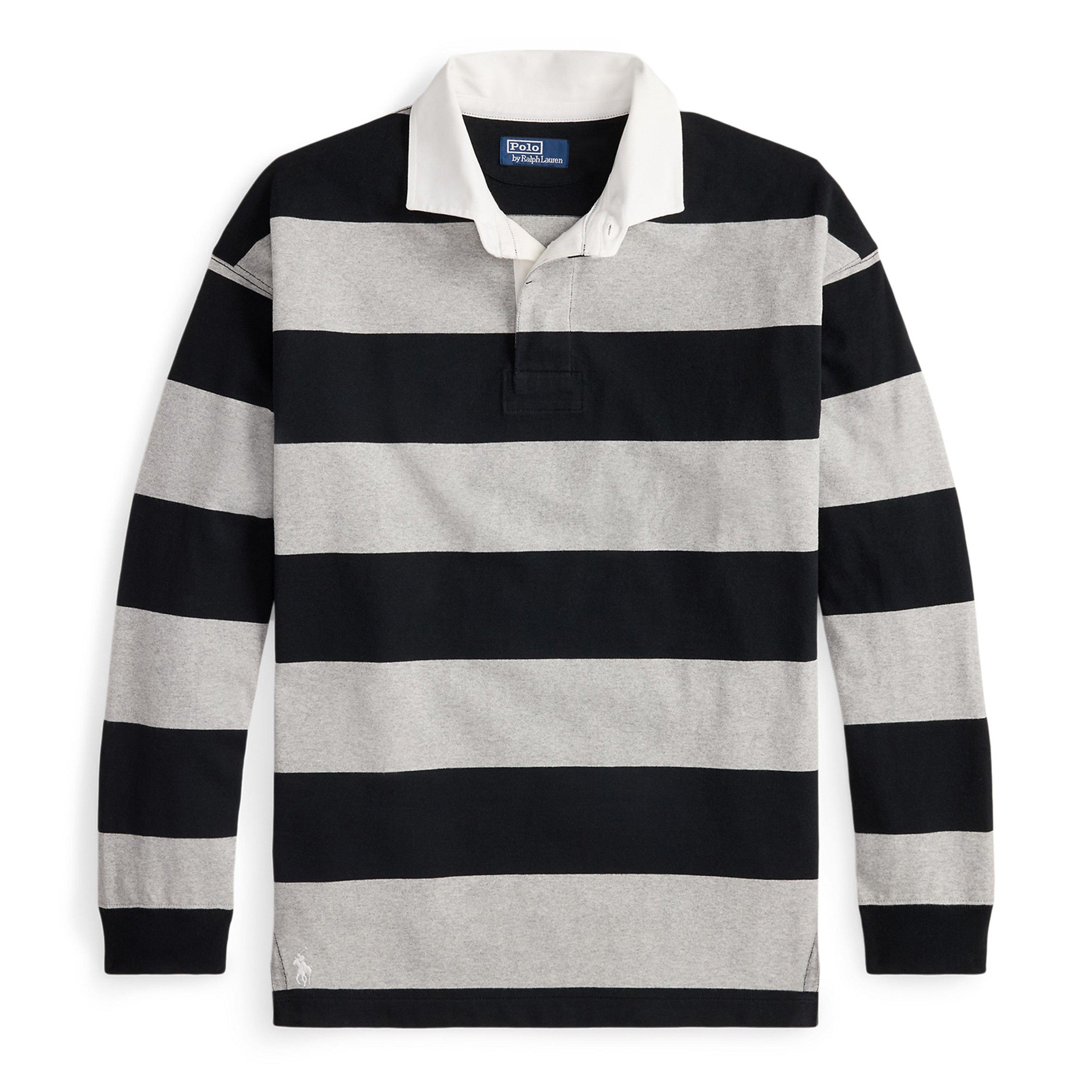 Grey/Black - Polo Ralph Lauren - Stripe Rugby Shirt - 1