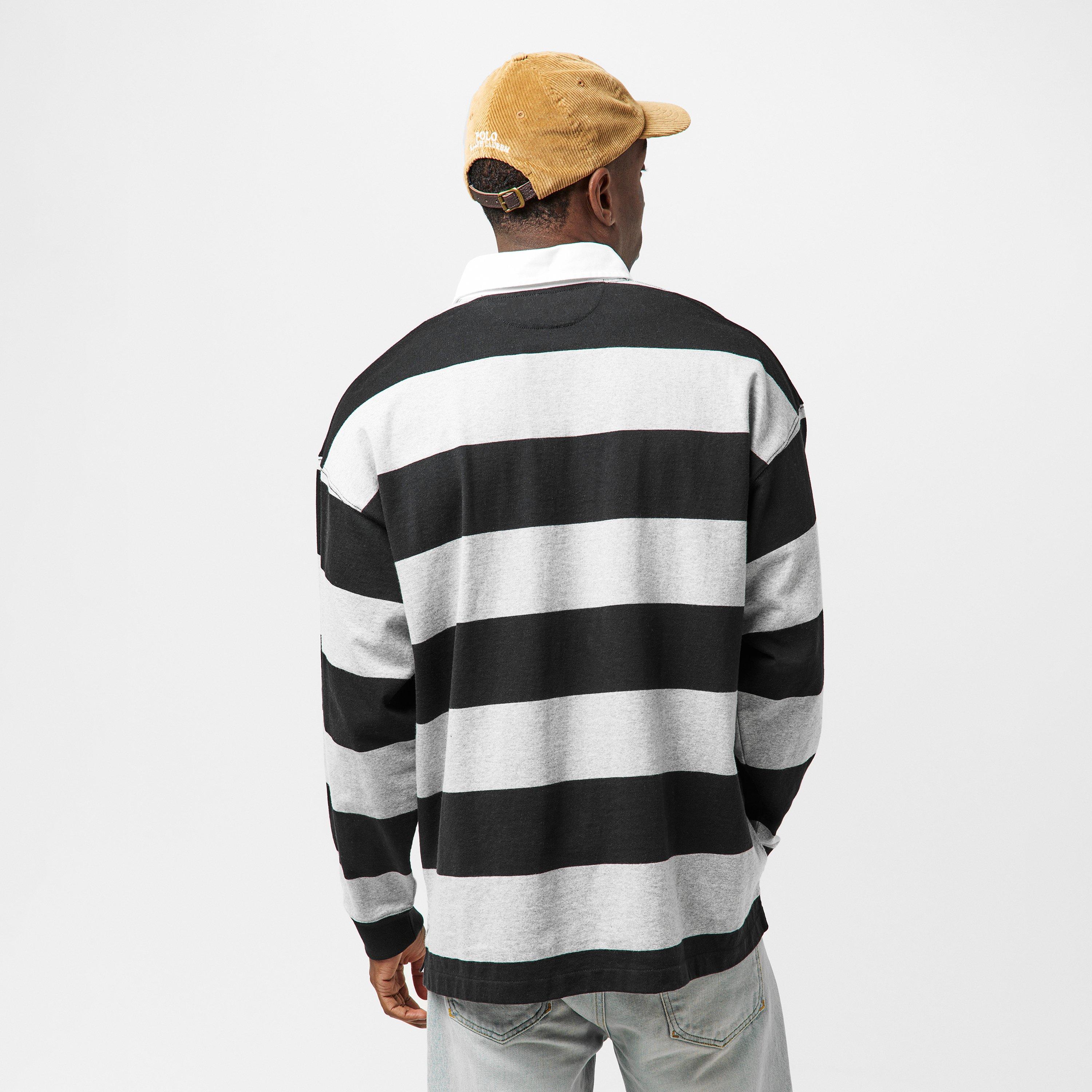 Grey/Black - Polo Ralph Lauren - Stripe Rugby Shirt - 4