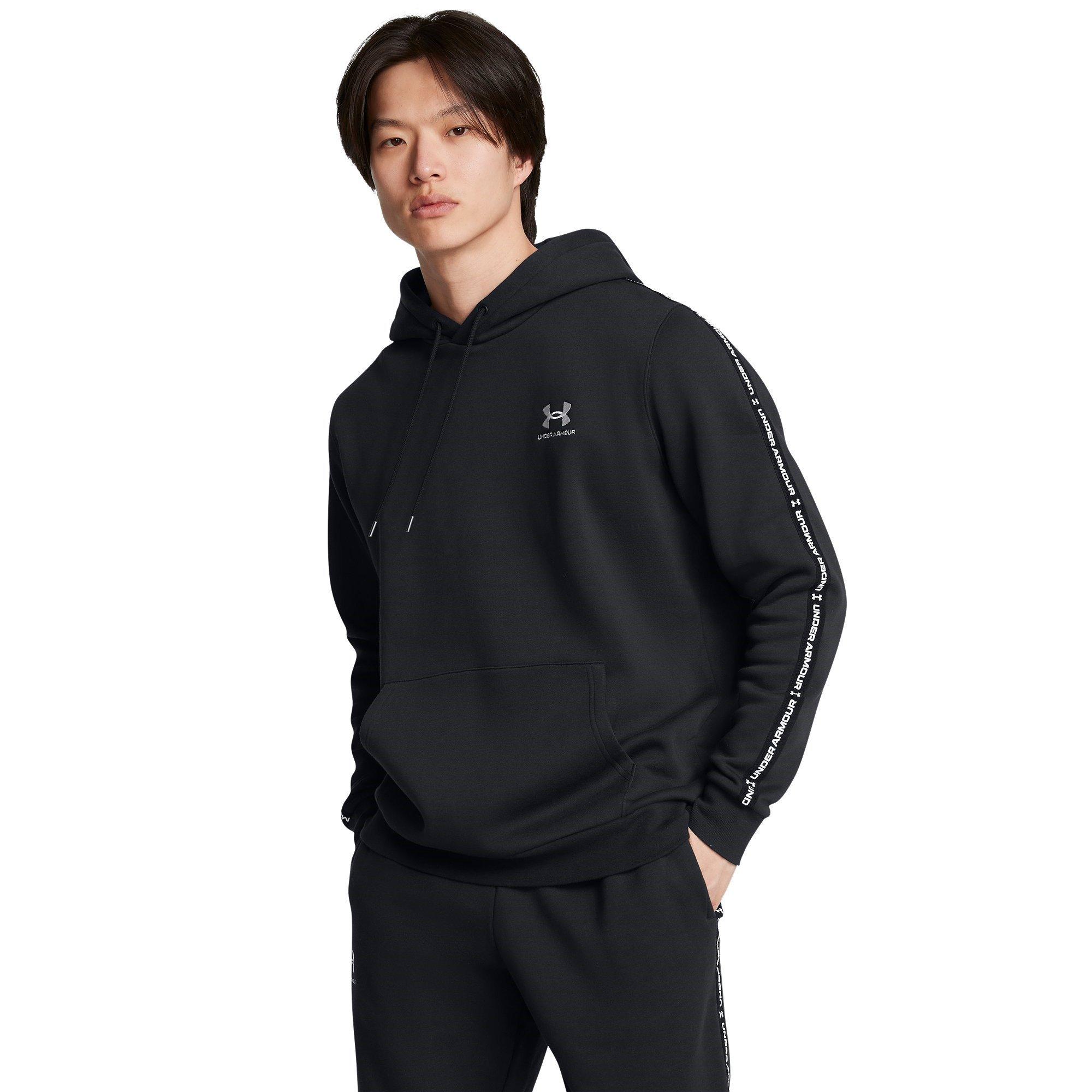 Zwart - Under Armour - Icon Fleece Taping Hoodie - 3