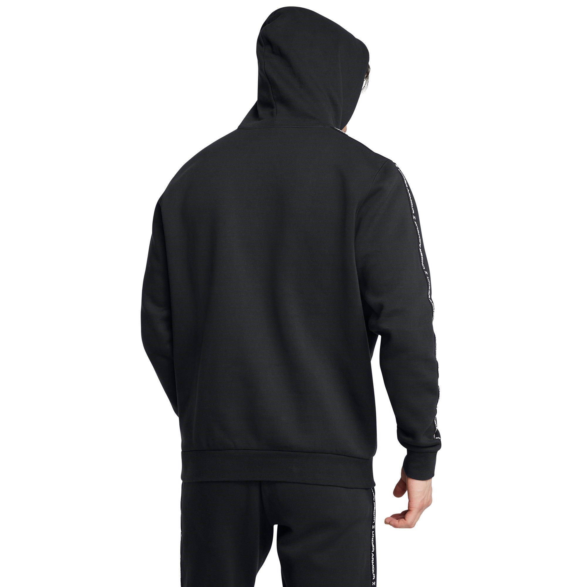 Zwart - Under Armour - Icon Fleece Taping Hoodie - 4