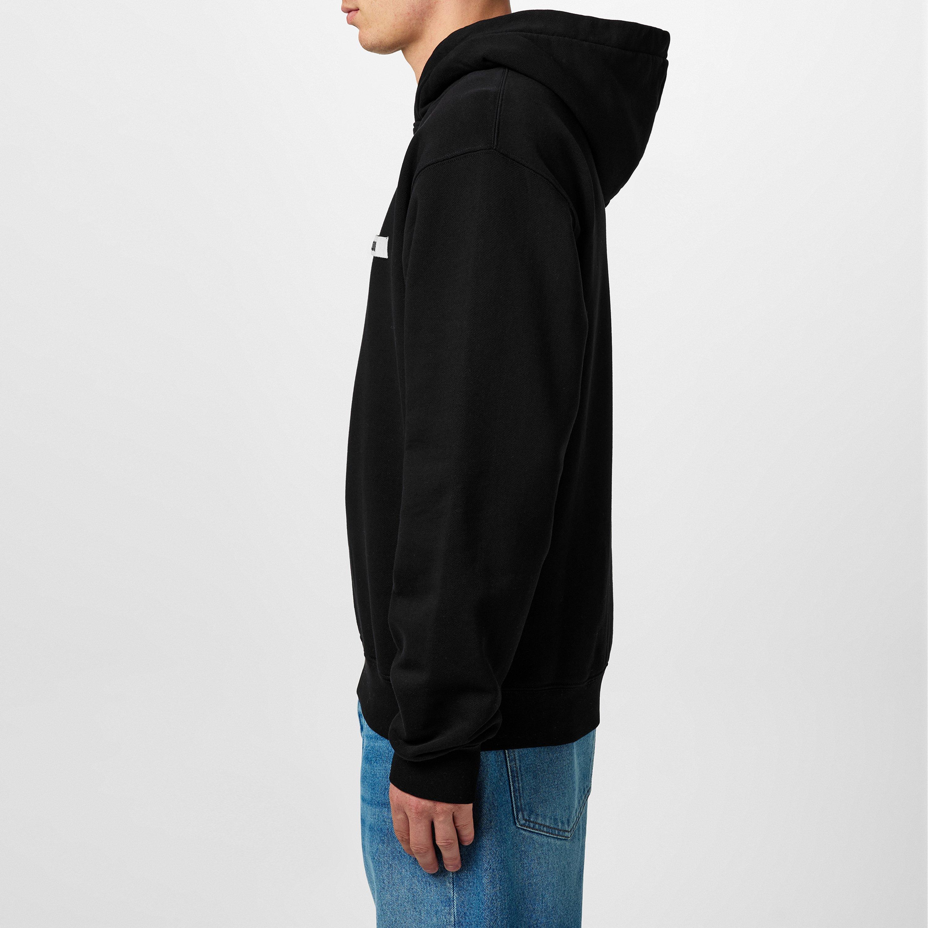 Black - Jacquemus - Men's Logo Cotton Gros Grain Hoodie - 5