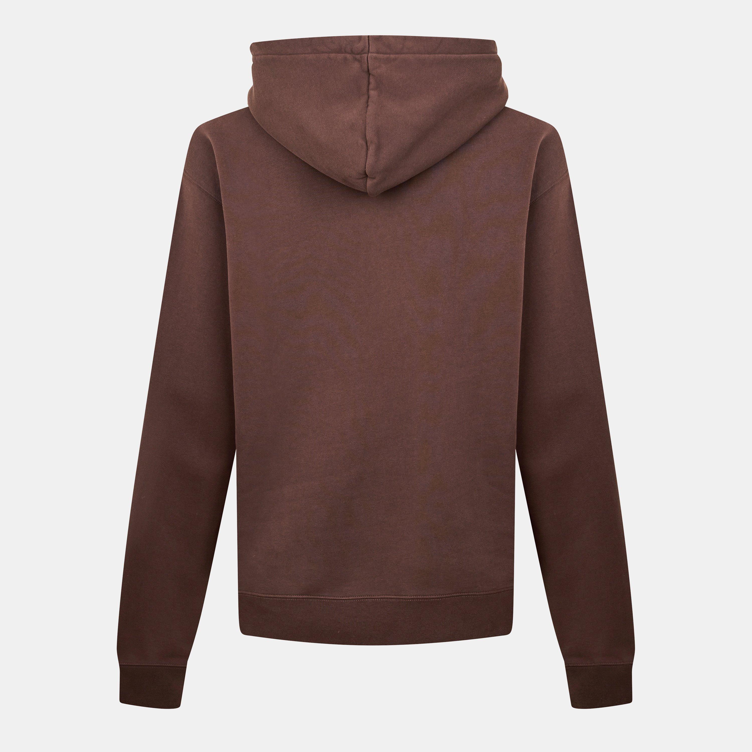 Brown - Jacquemus - Men's Logo Cotton Gros Grain Hoodie - 2