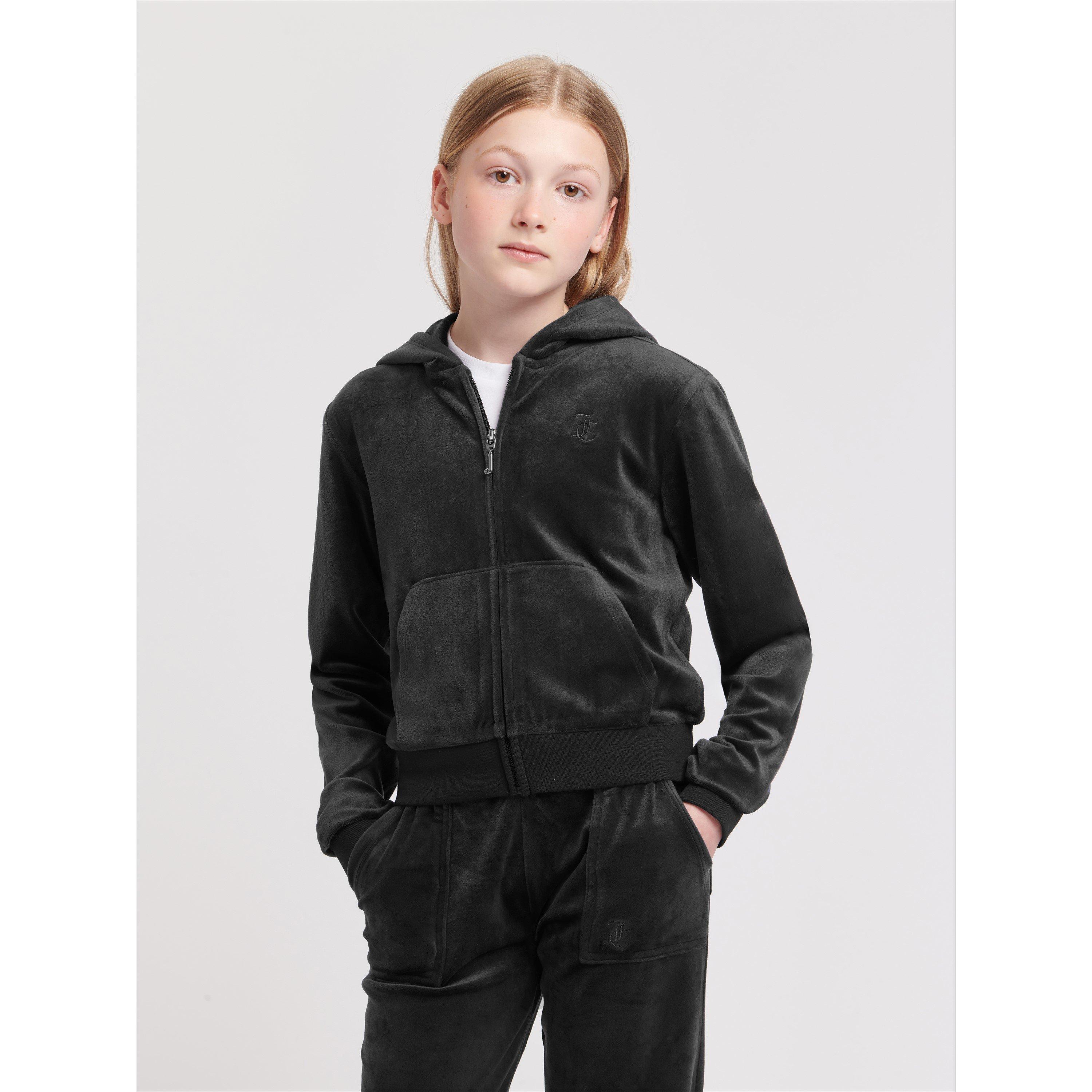 Jet Black 102 - Juicy Couture - Tonal Zip Hoodie Junior - 3
