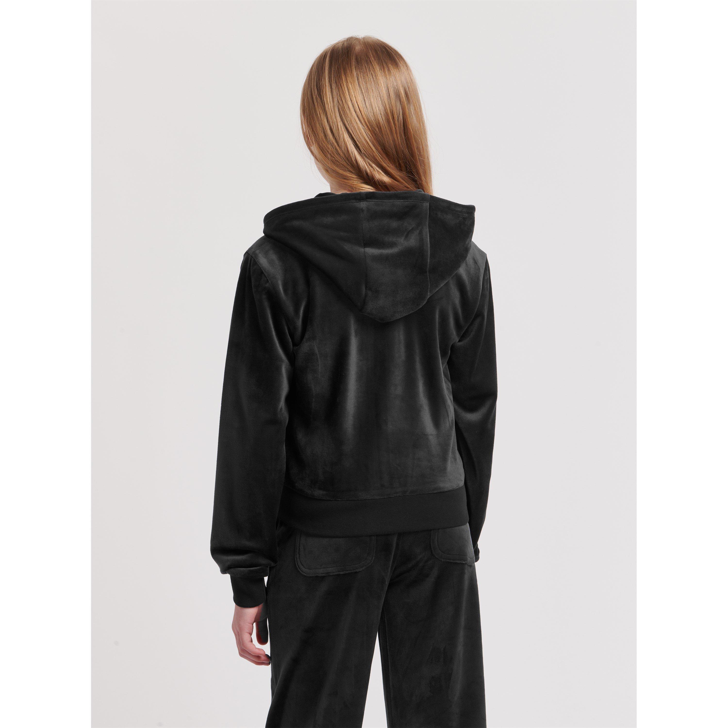 Jet Black 102 - Juicy Couture - Tonal Zip Hoodie Junior - 4