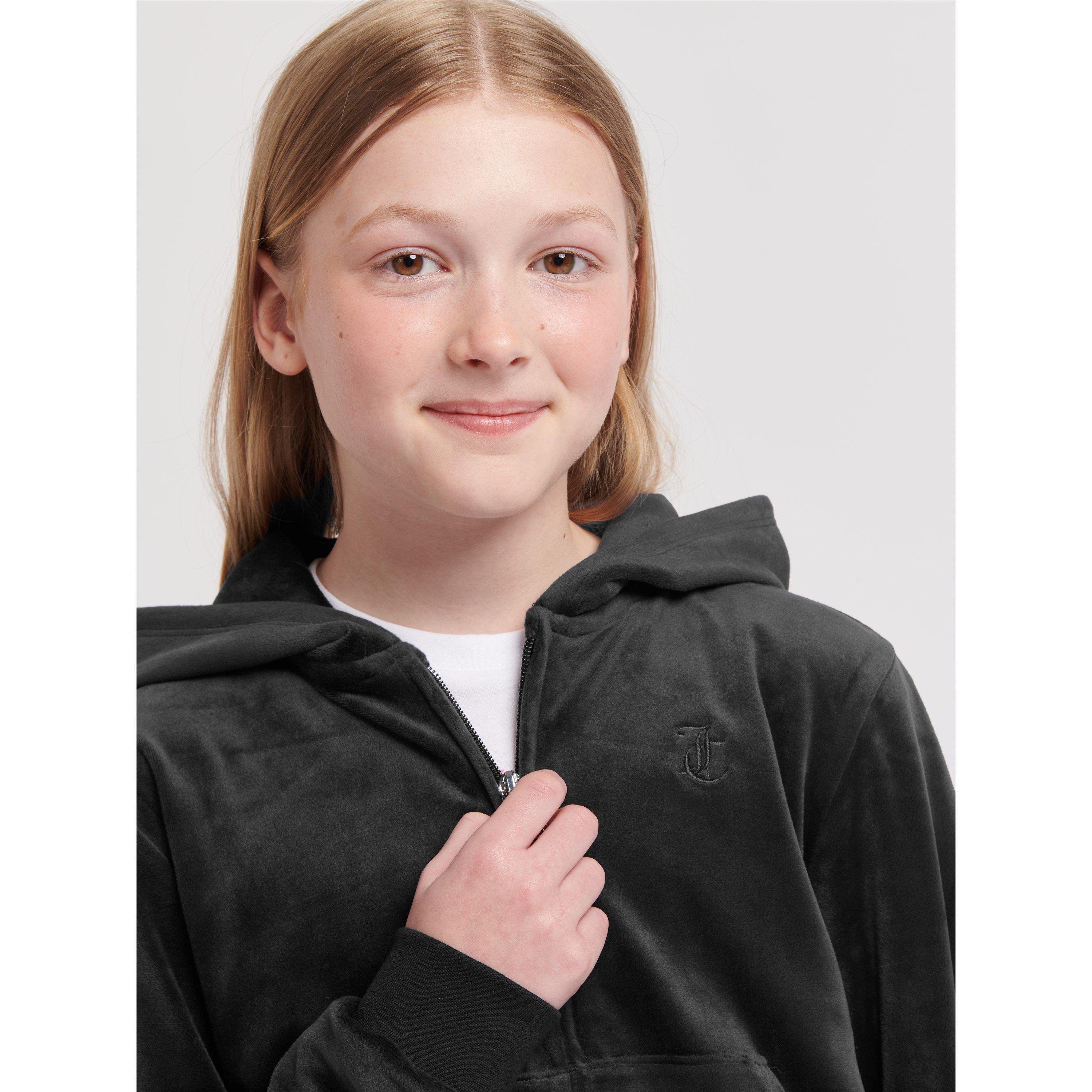 Jet Black 102 - Juicy Couture - Tonal Zip Hoodie Junior - 6