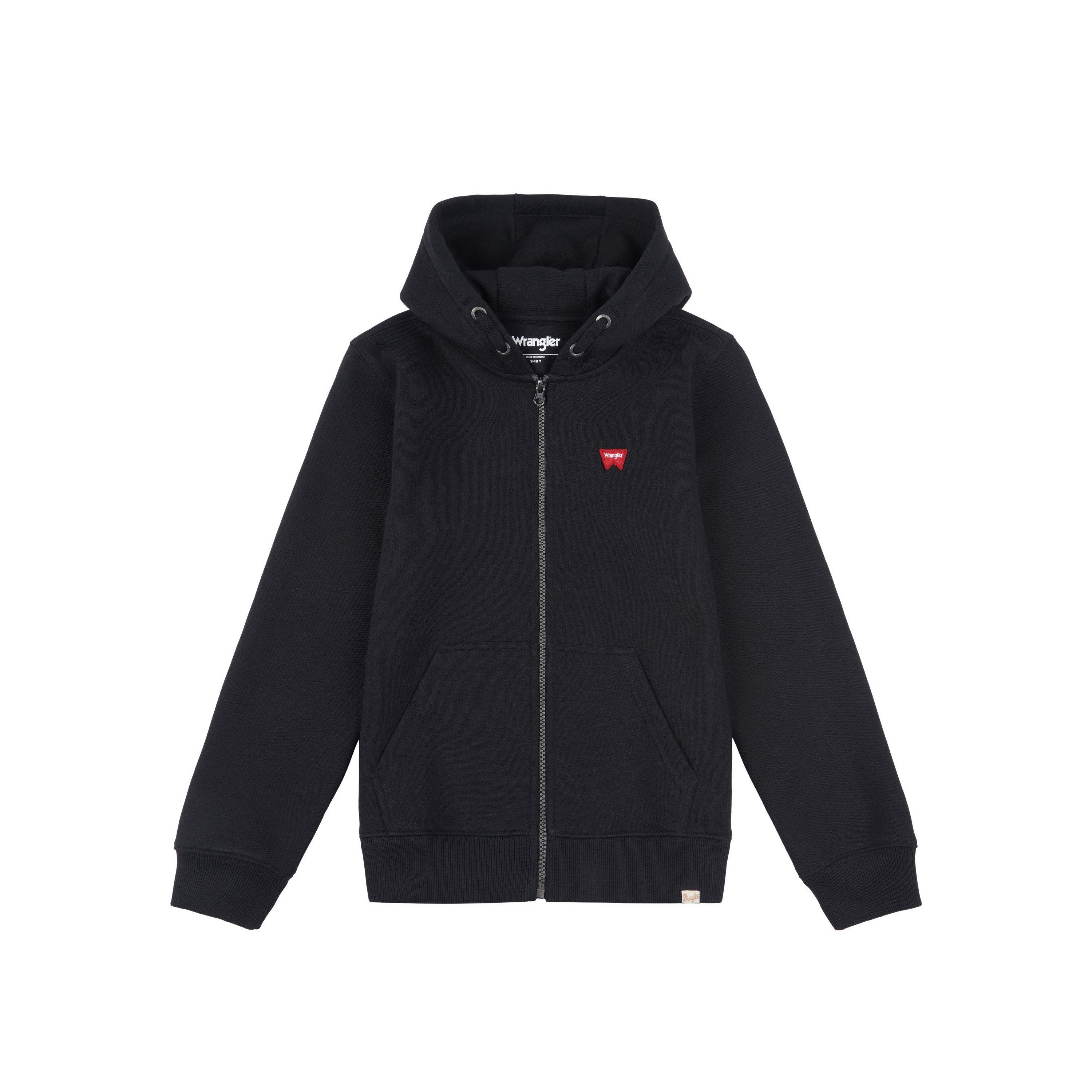 Black - Wrangler - Kids' Badge Zip Hoodie - 1