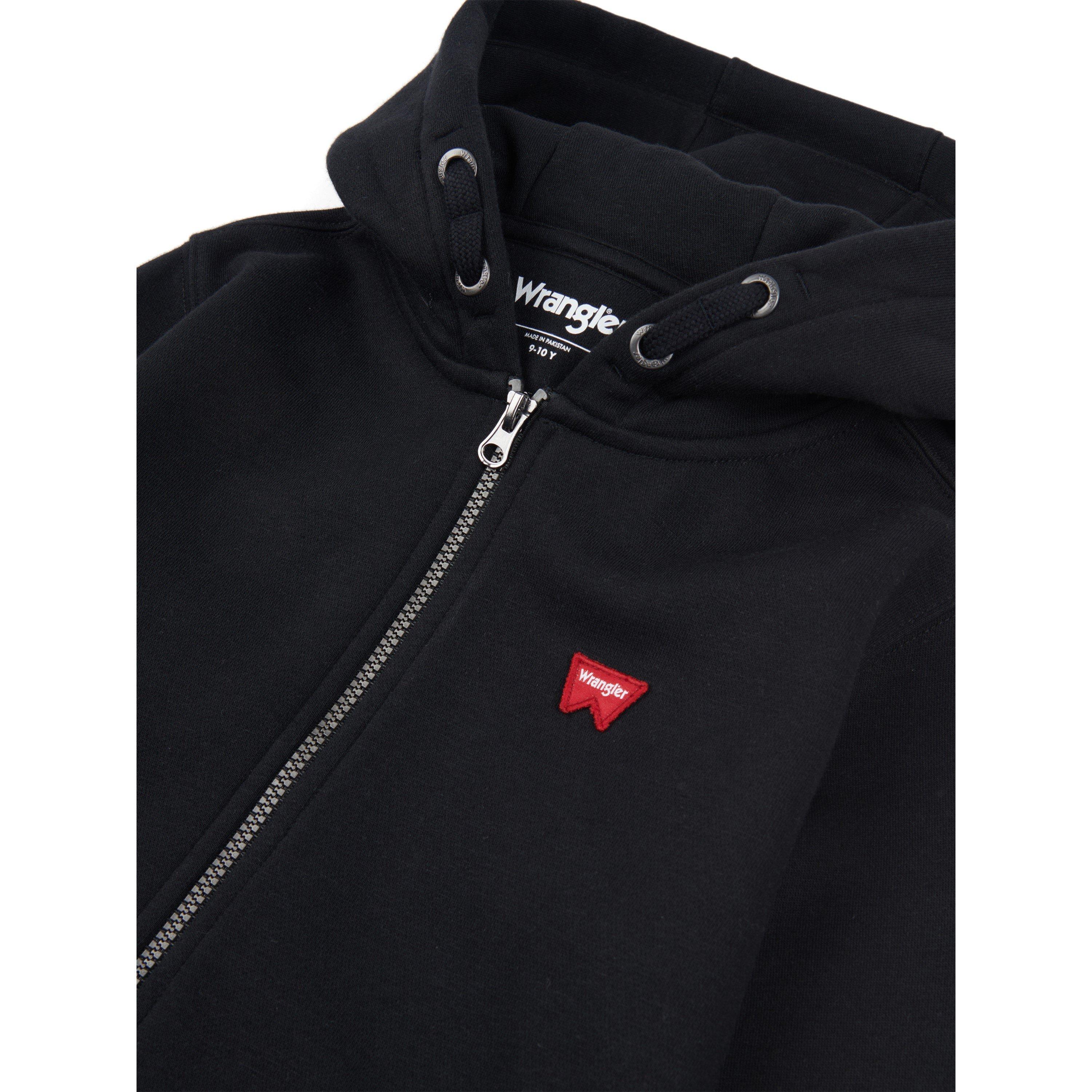 Black - Wrangler - Badge Zip Hoodie - 3