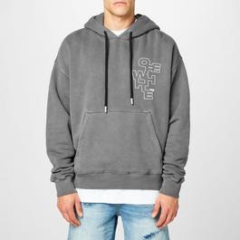 Off White Line Arrow Over The Head Hoodie