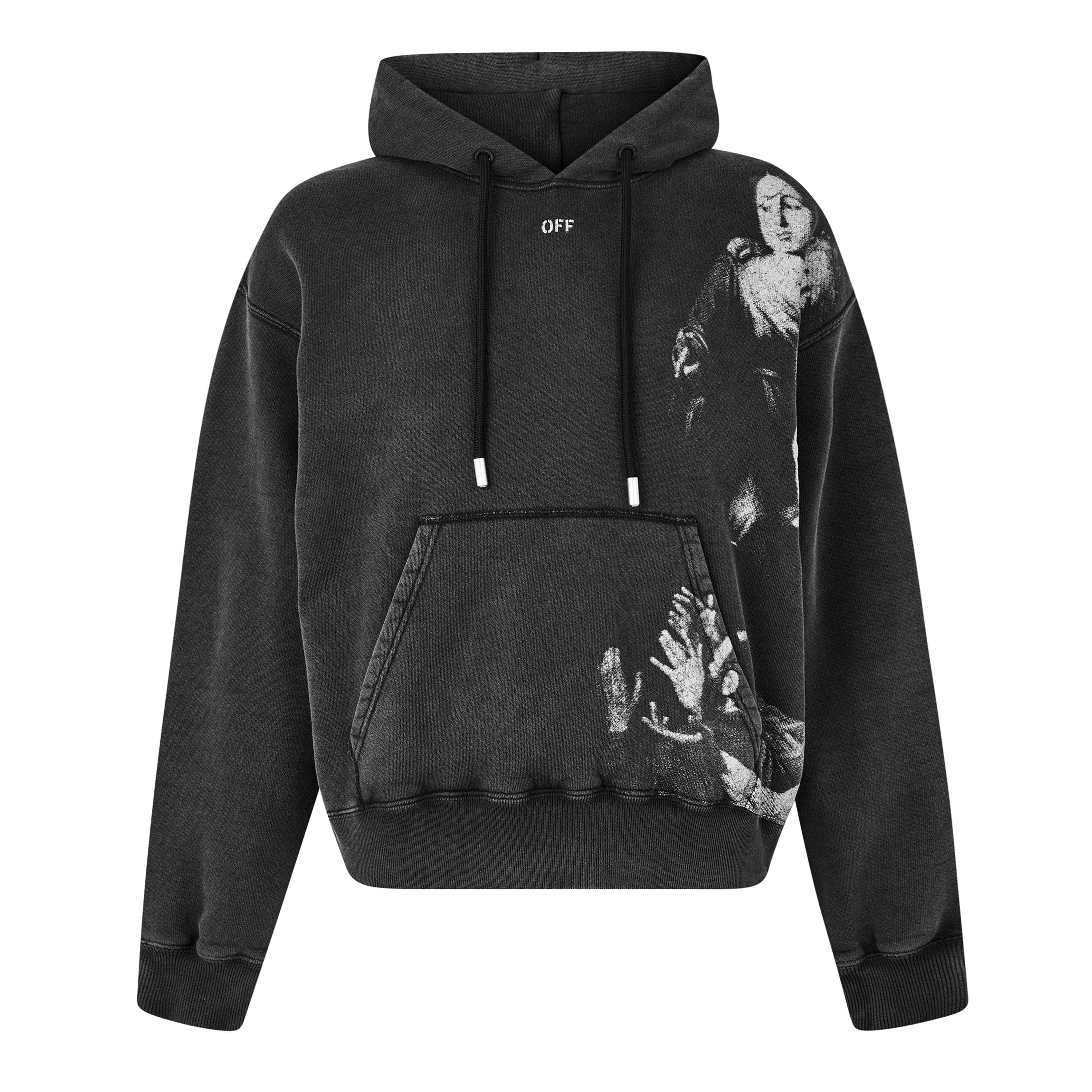 OFF‐WHITE☆BLURRED MARY SKATER HOODIE ウォッシュ加工 OFF WHITE | Blurred Mary Skater Hoodie | Men | Black | Flannels
